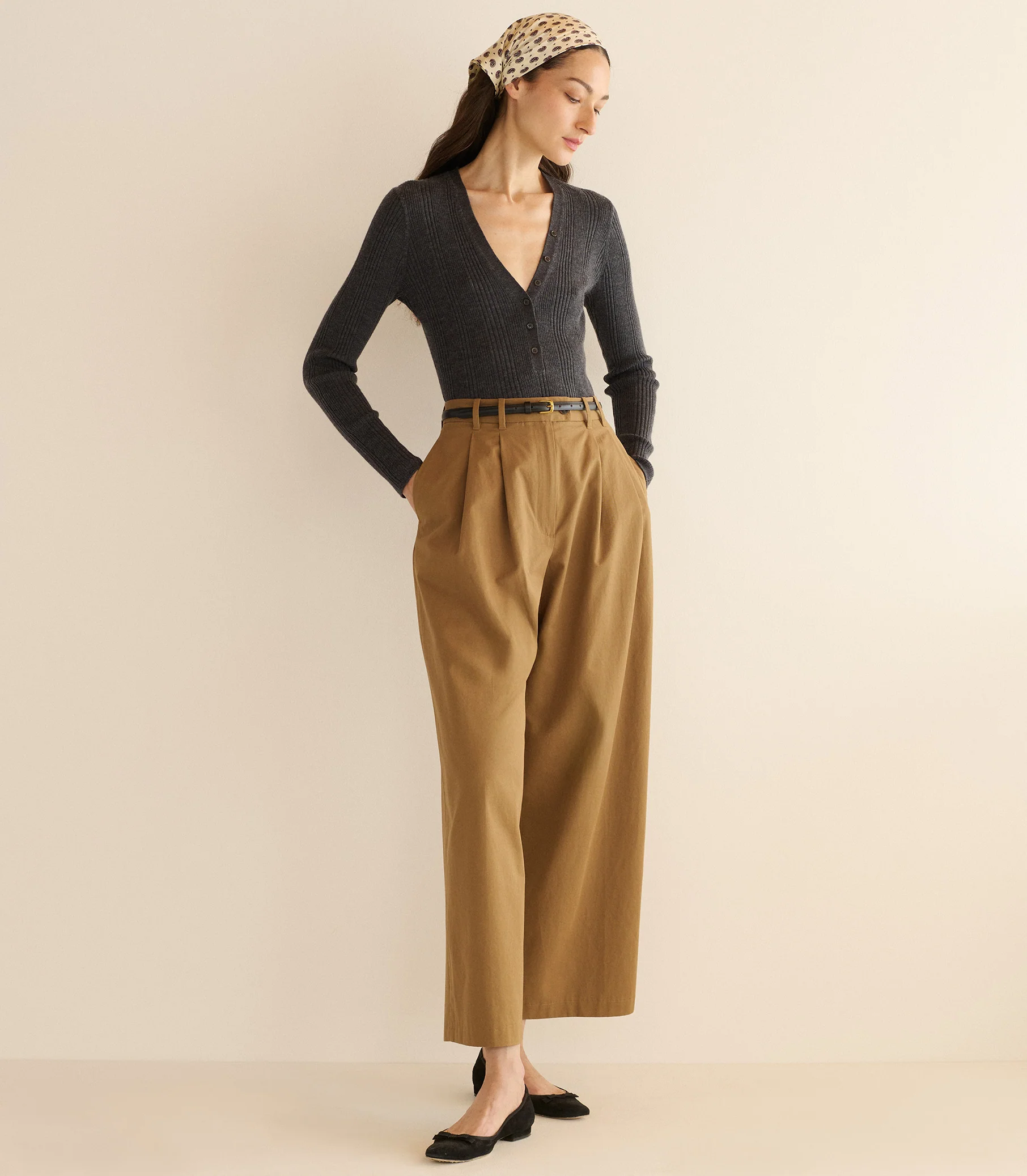 ALBANIE TOP -- CHARCOAL GREY - Image 2