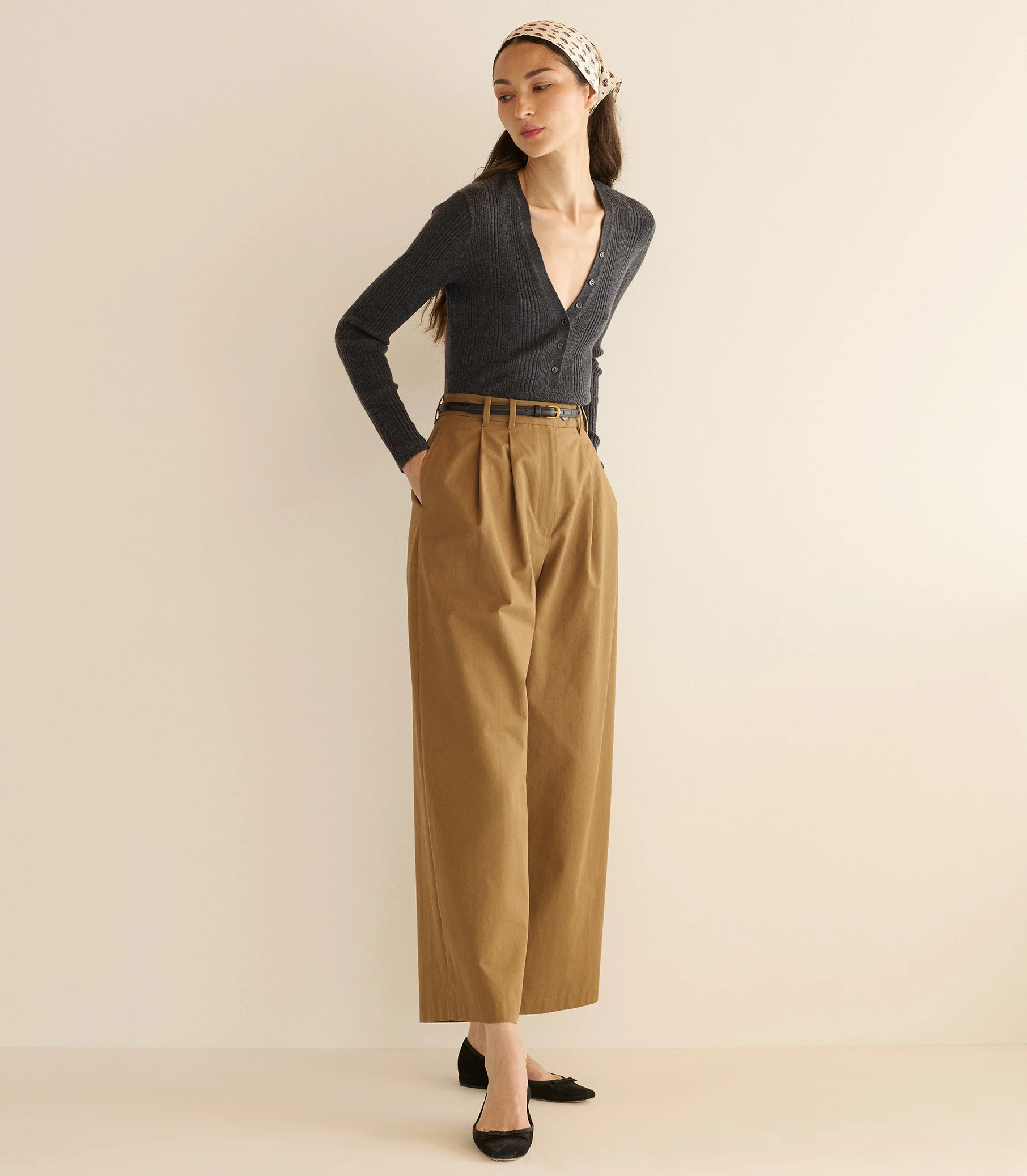 ALBANIE TOP -- CHARCOAL GREY - Image 3