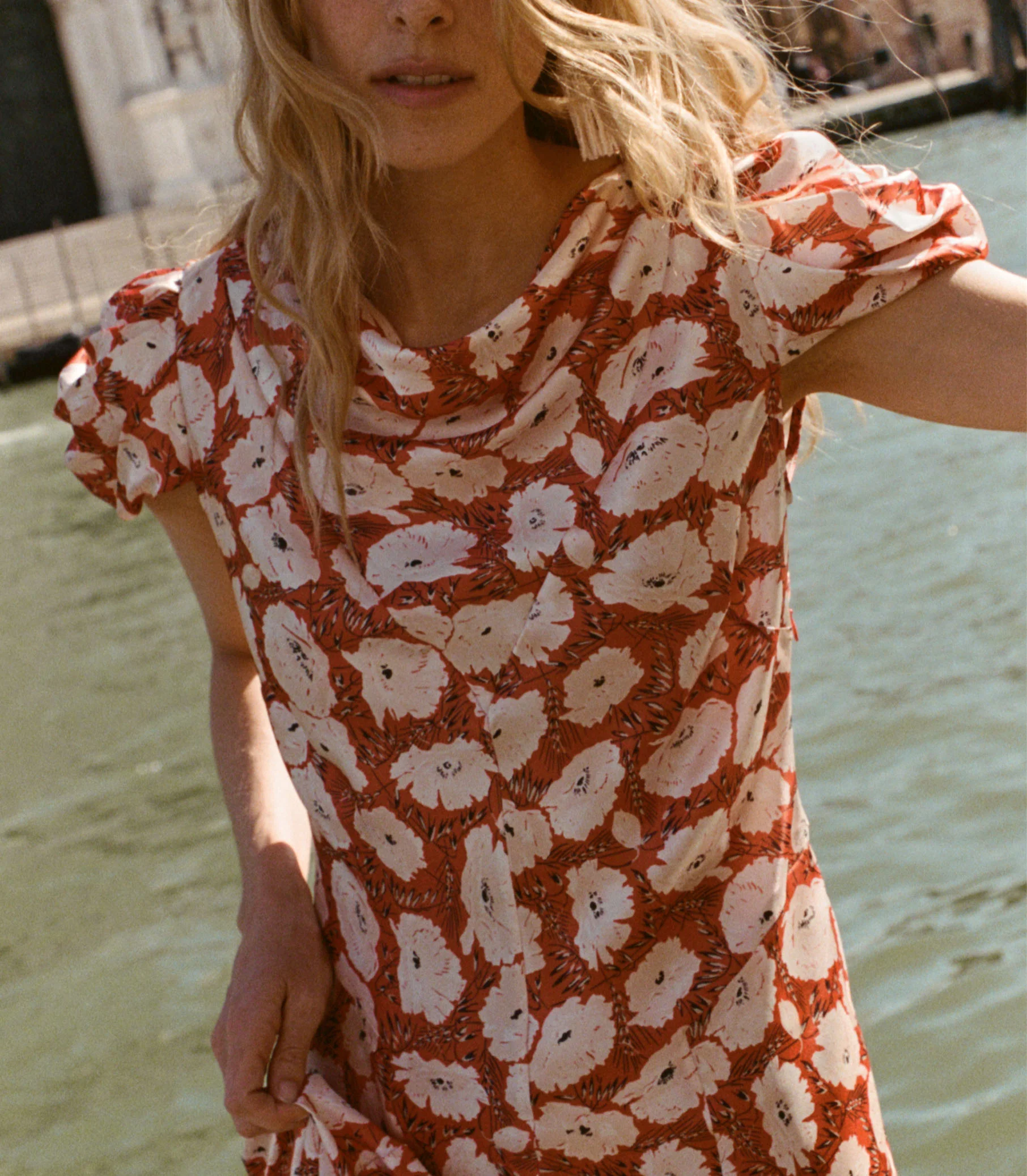 ALNA DRESS -- ROUGE FLEURS D'ANEMONE - Image 6