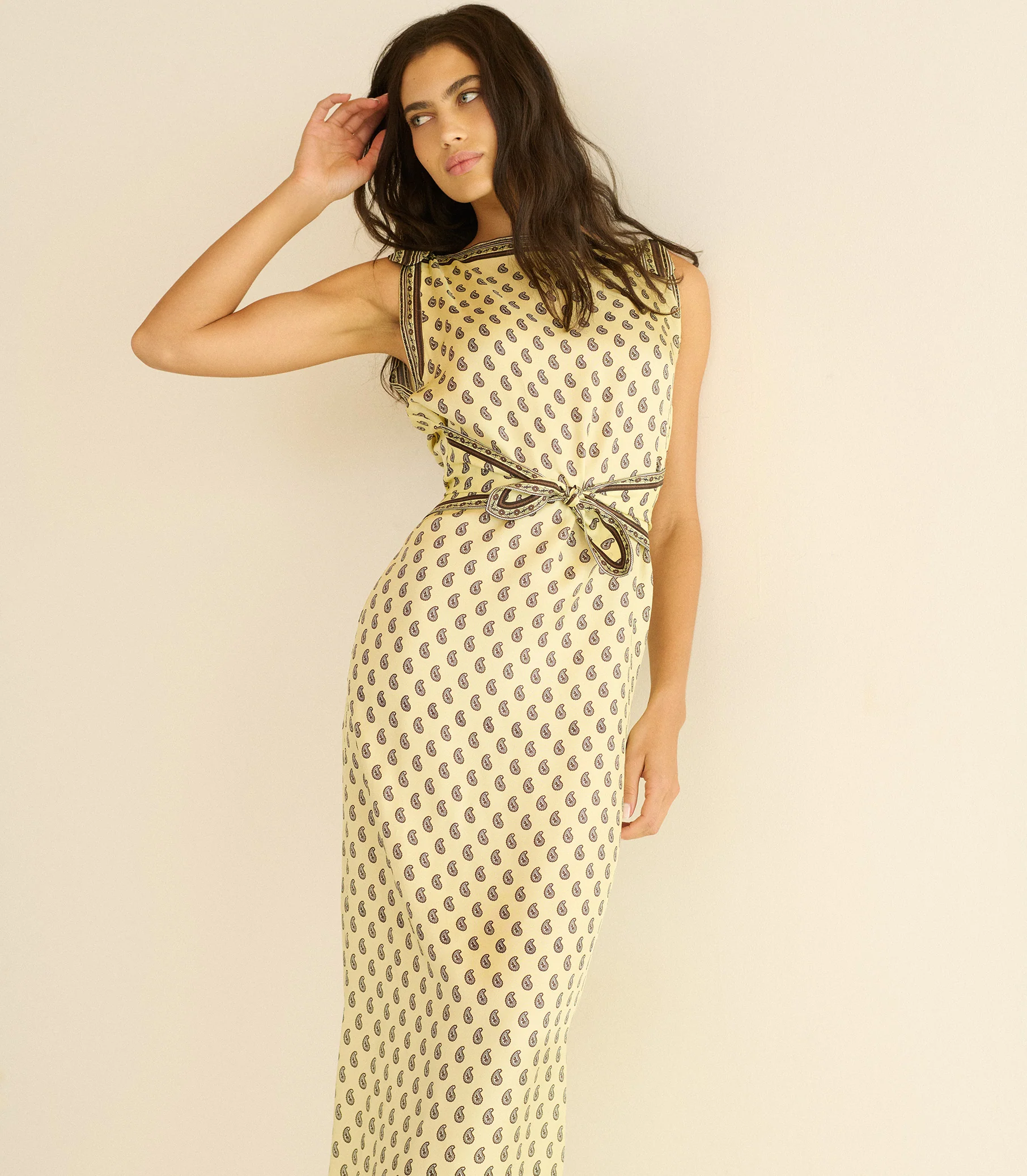 AMORETTE DRESS -- SUNLIGHT TAORMINA PAISLEY - Image 3