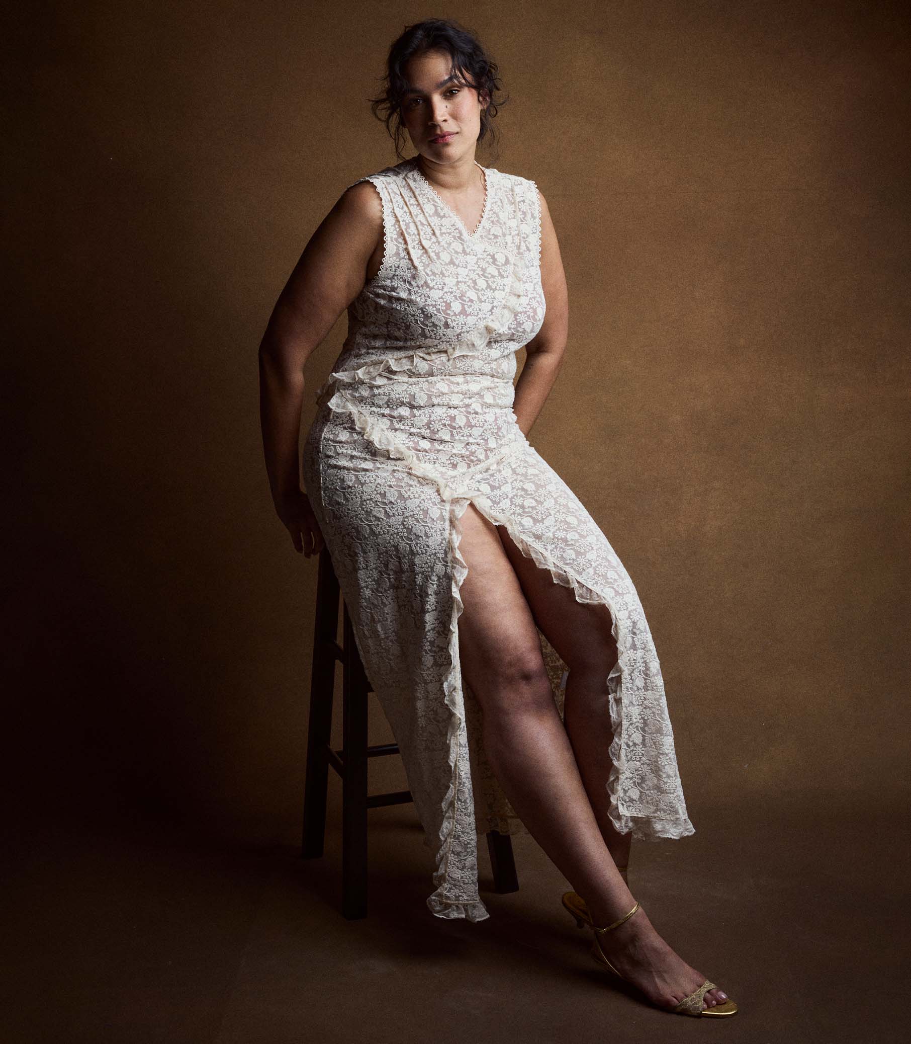 ANABELIA DRESS -- SOFT CAMELLIA