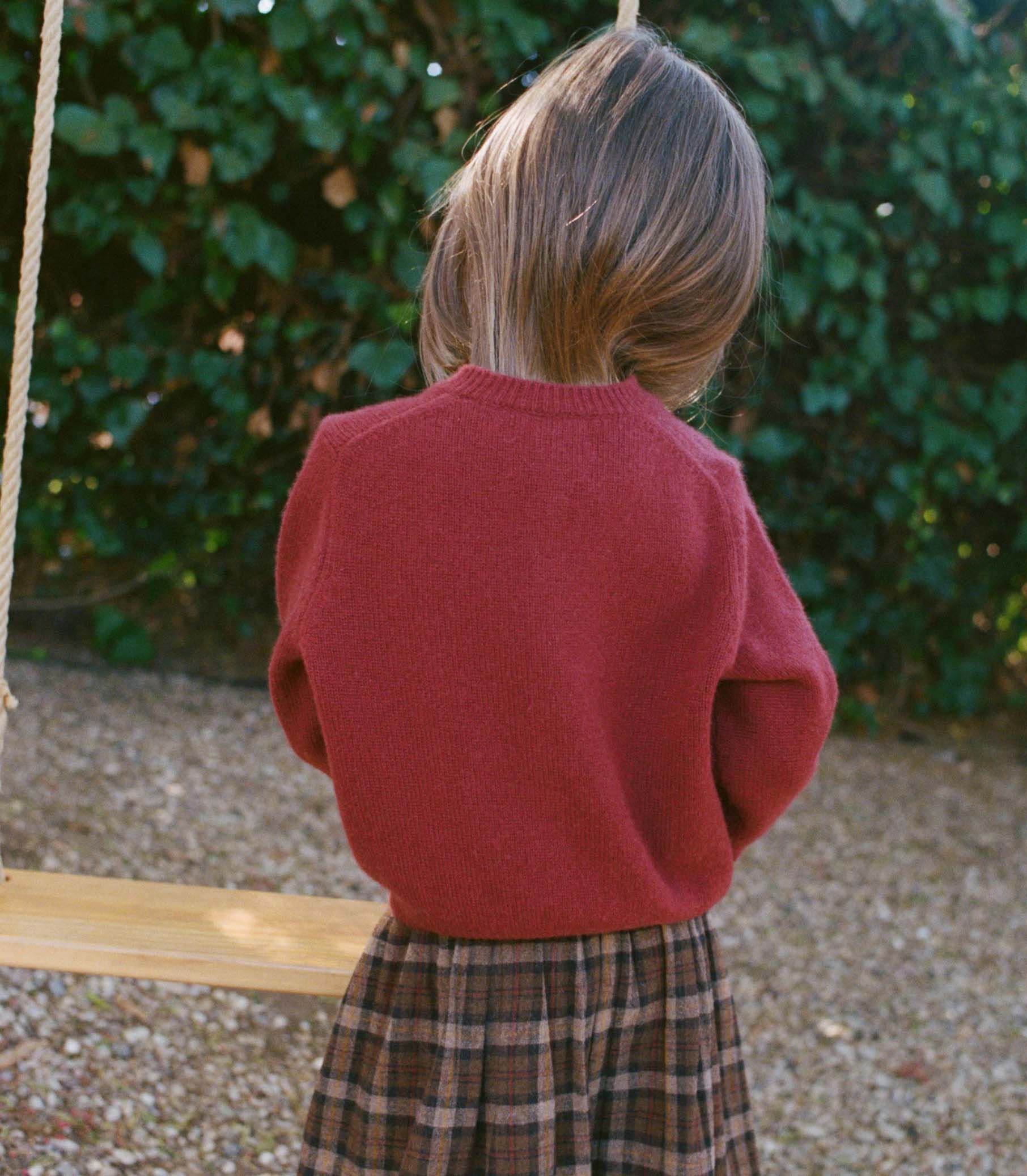 BABETTE CASHMERE CARDIGAN -- MALBEC FLORAL EMBROIDERY - Image 6