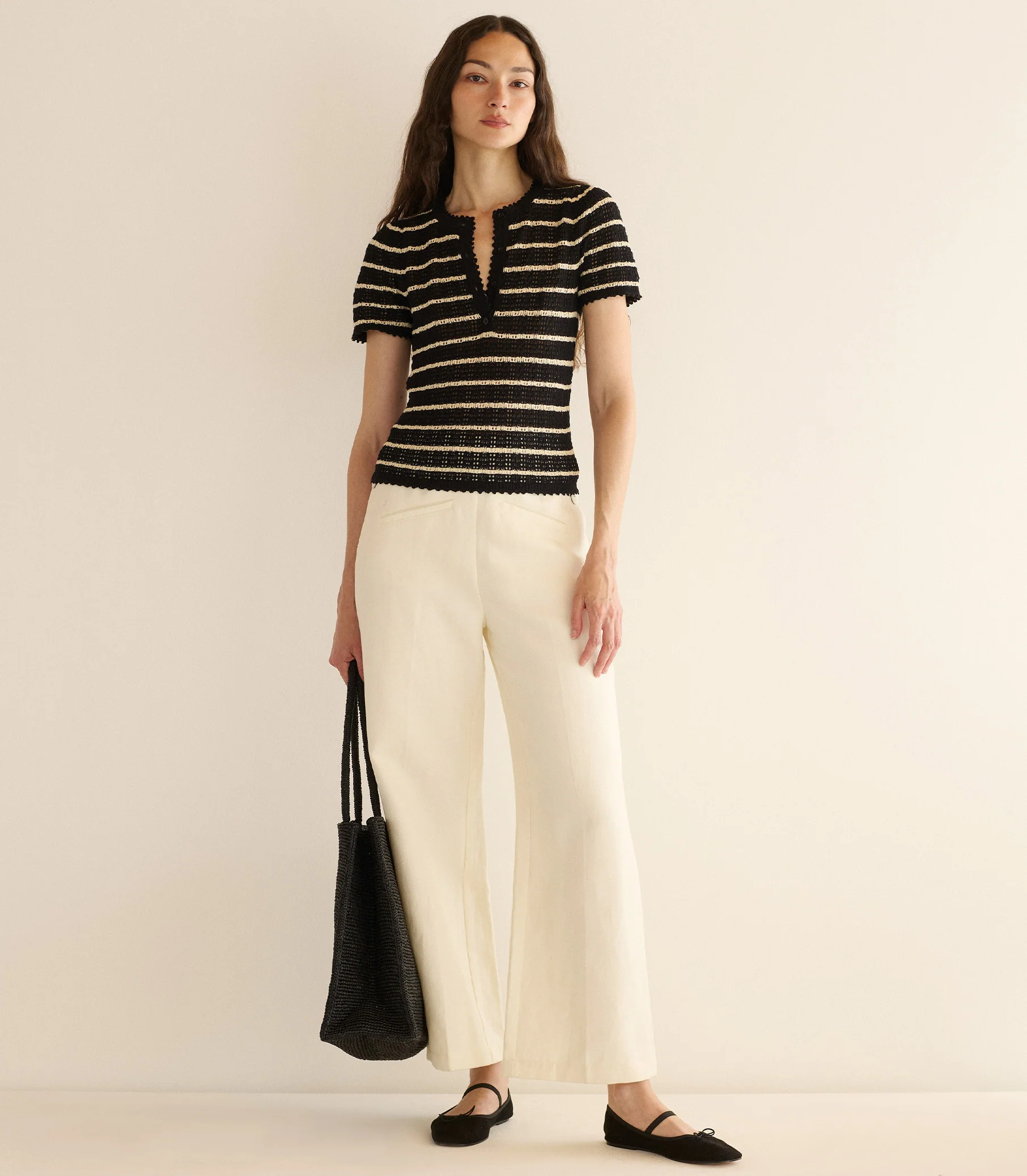 BRANDIE TOP -- NOIR ALLAIRE STRIPE - Image 4