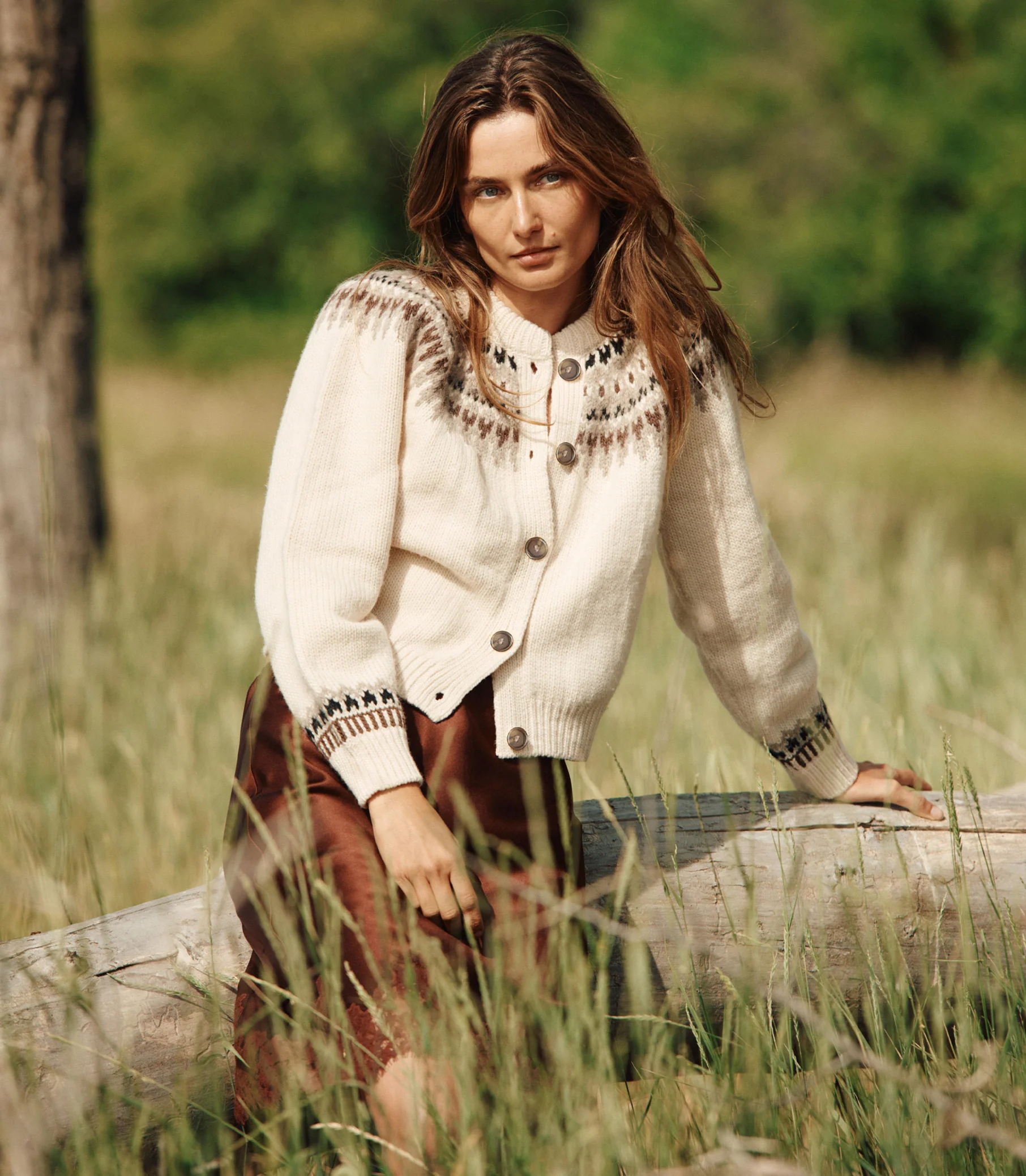 CLARKE CARDIGAN -- OATMEAL OLYMPIA FAIR ISLE - Image 3