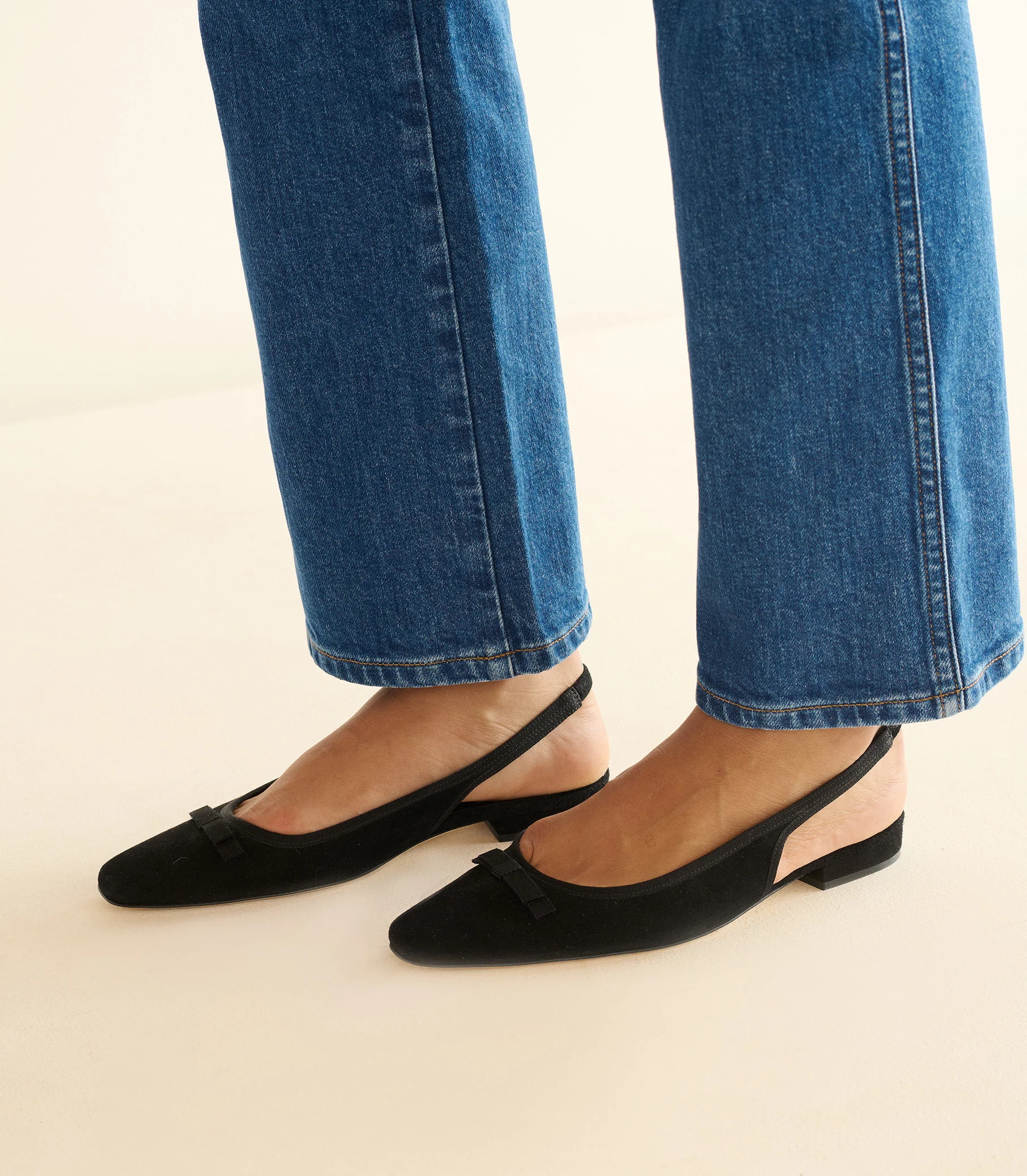 COSSIMA SLINGBACK -- BLACK SUEDE - Image 3