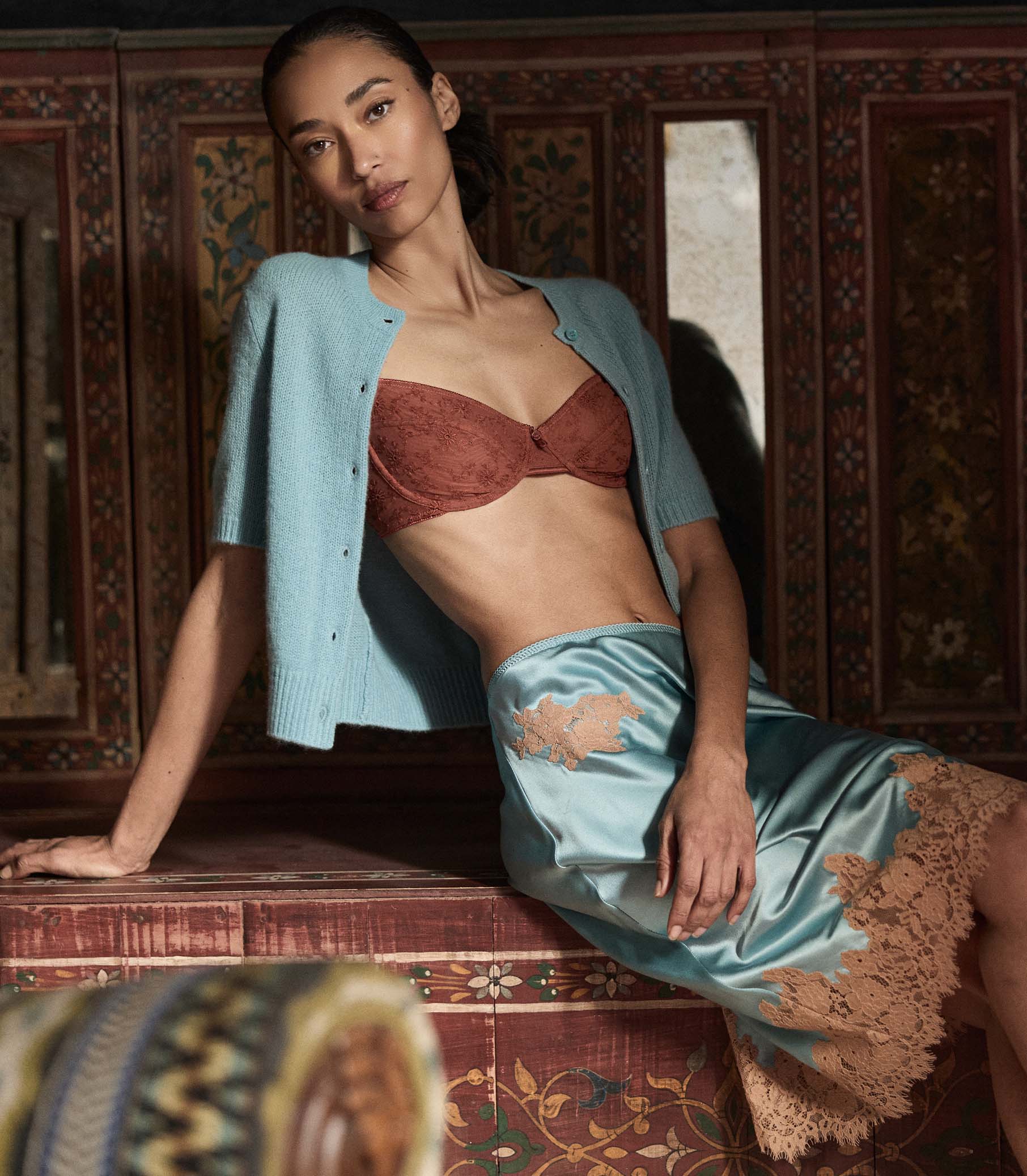 ELOWETTE SKIRT -- DEEP AQUAMARINE - Image 3