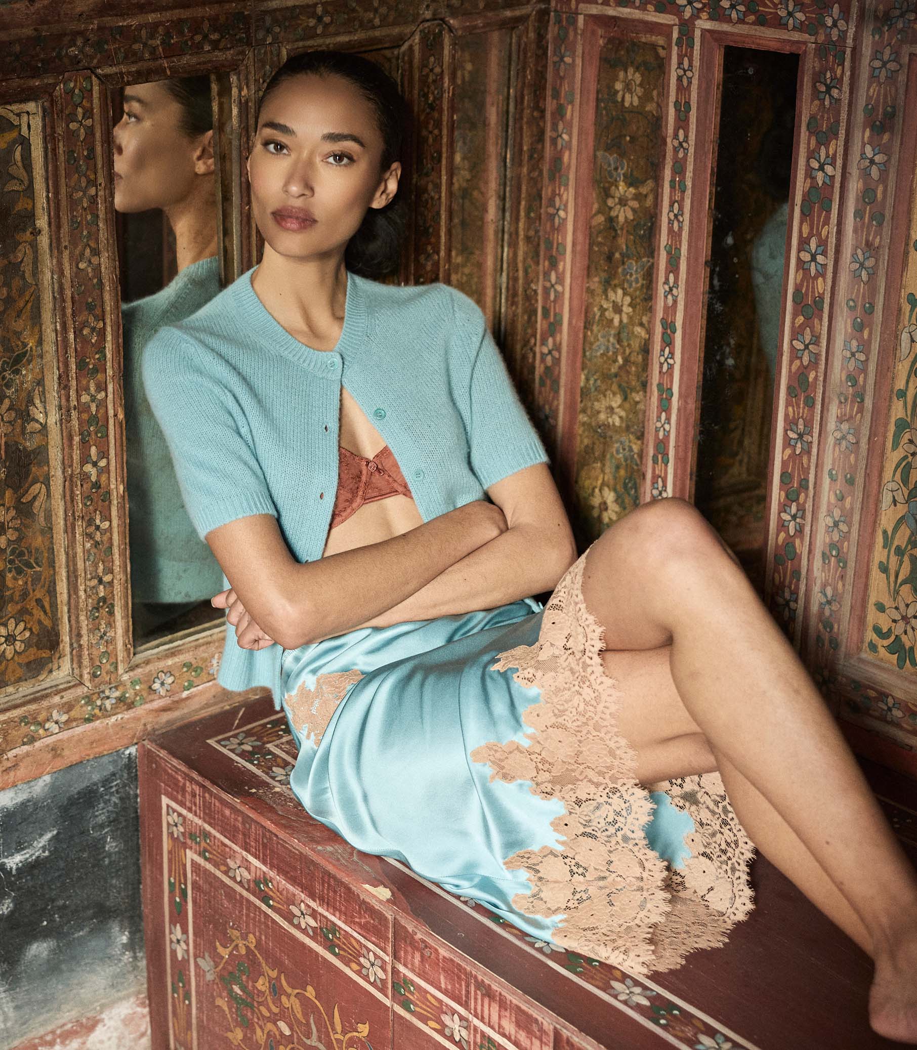 ELOWETTE SKIRT -- DEEP AQUAMARINE - Image 7