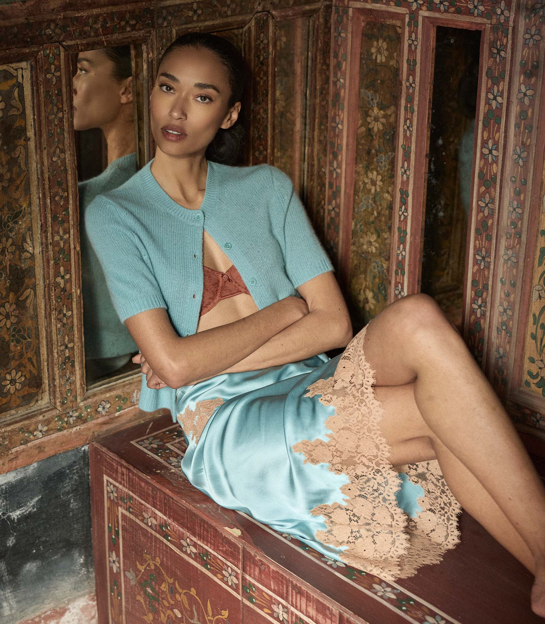 ELOWETTE SKIRT -- DEEP AQUAMARINE - Image 8