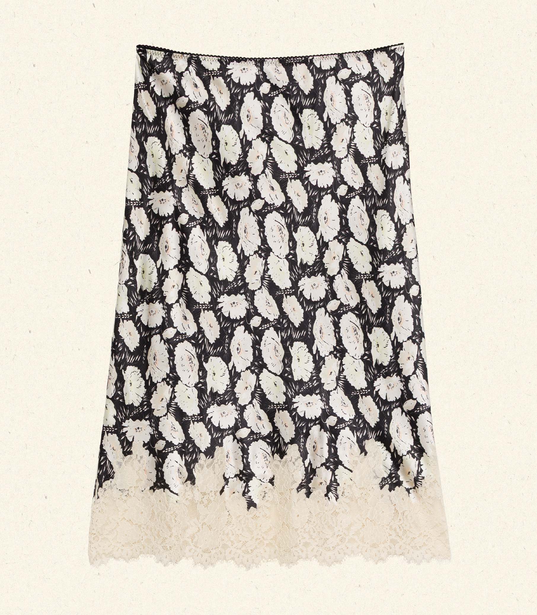 ELOWETTE SKIRT -- NOIR FLEURS D'ANEMONE - Image 6