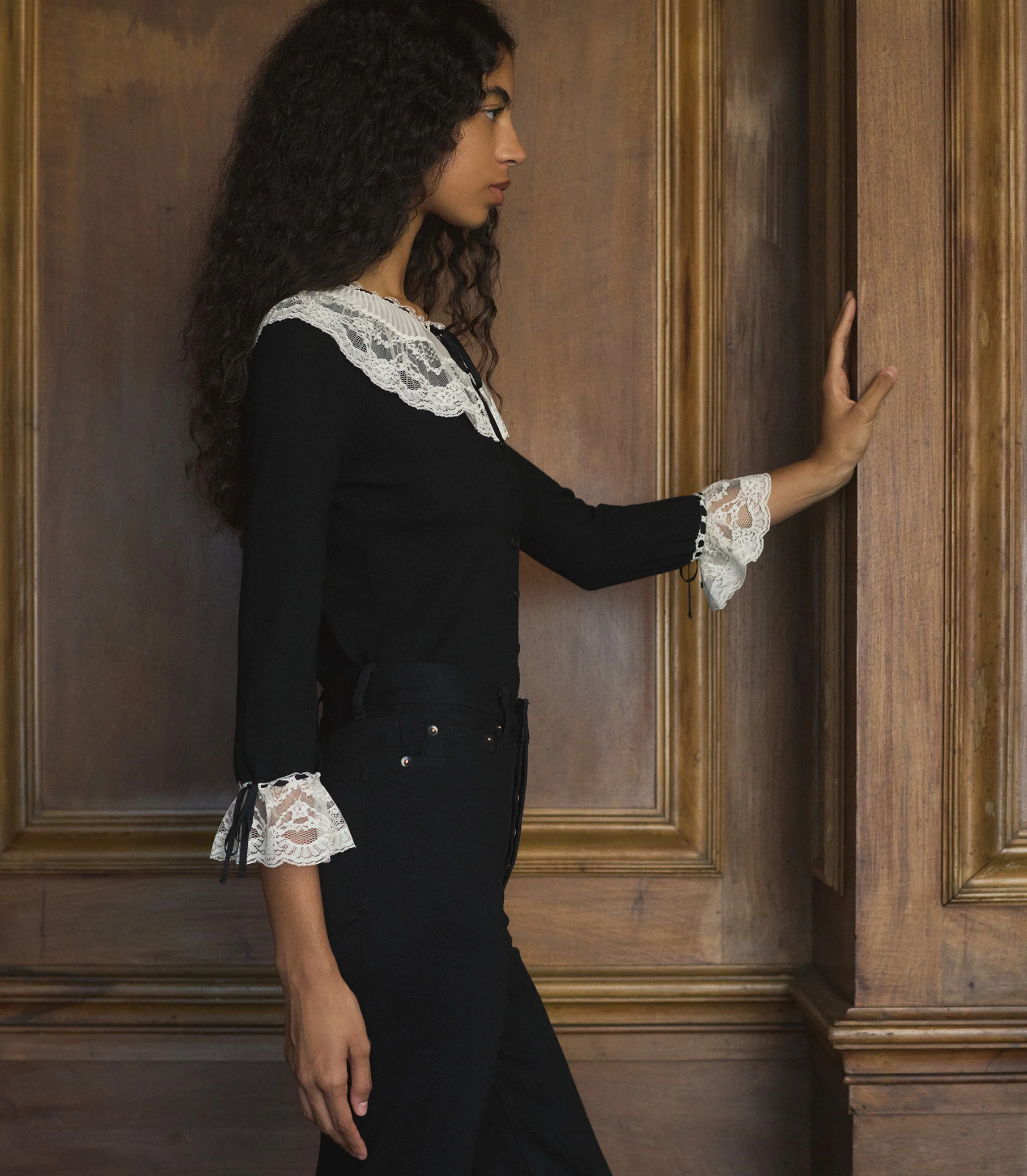 EMILIENNE CARDIGAN -- BLACK - Image 2