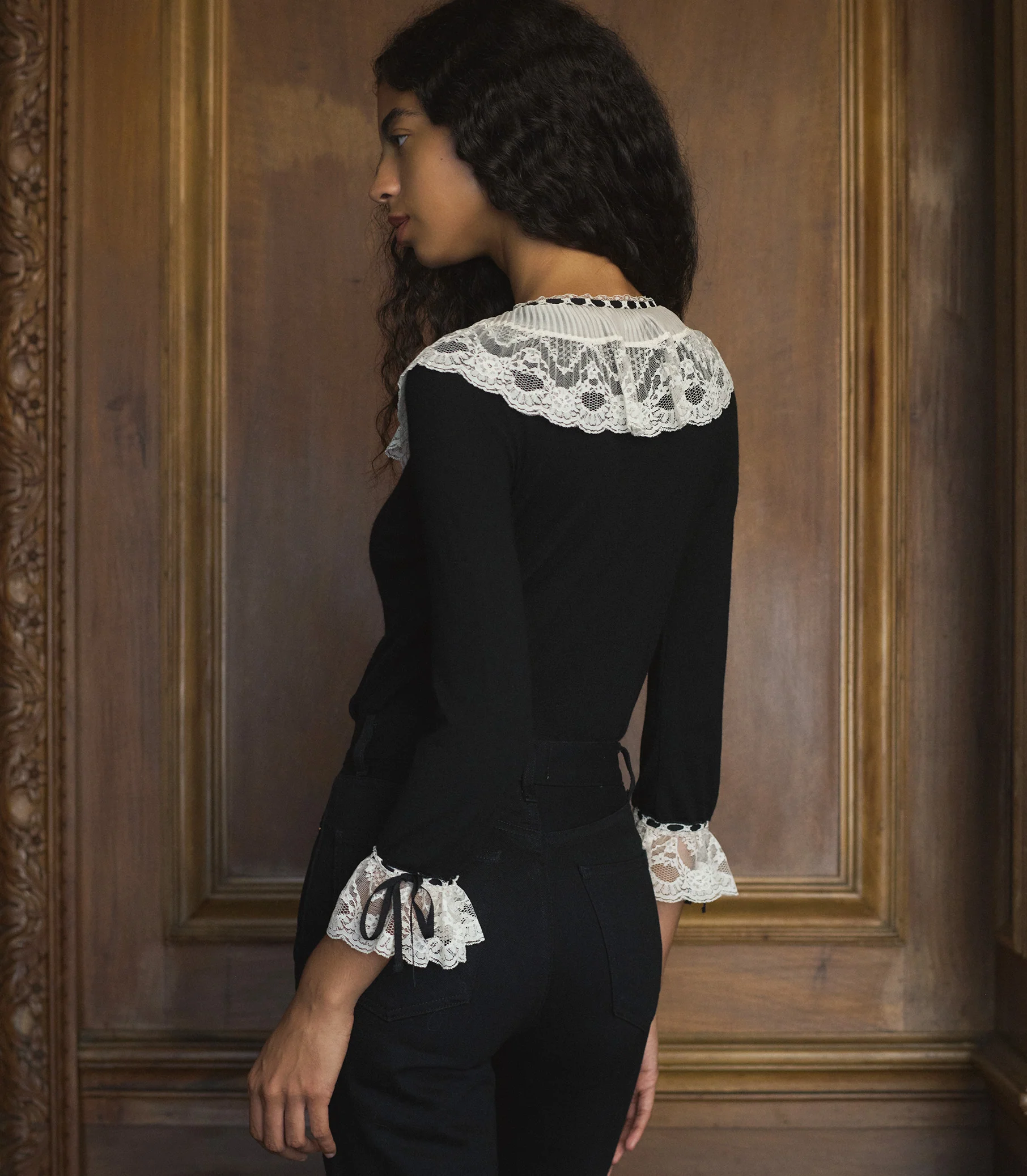 EMILIENNE CARDIGAN -- BLACK - Image 4