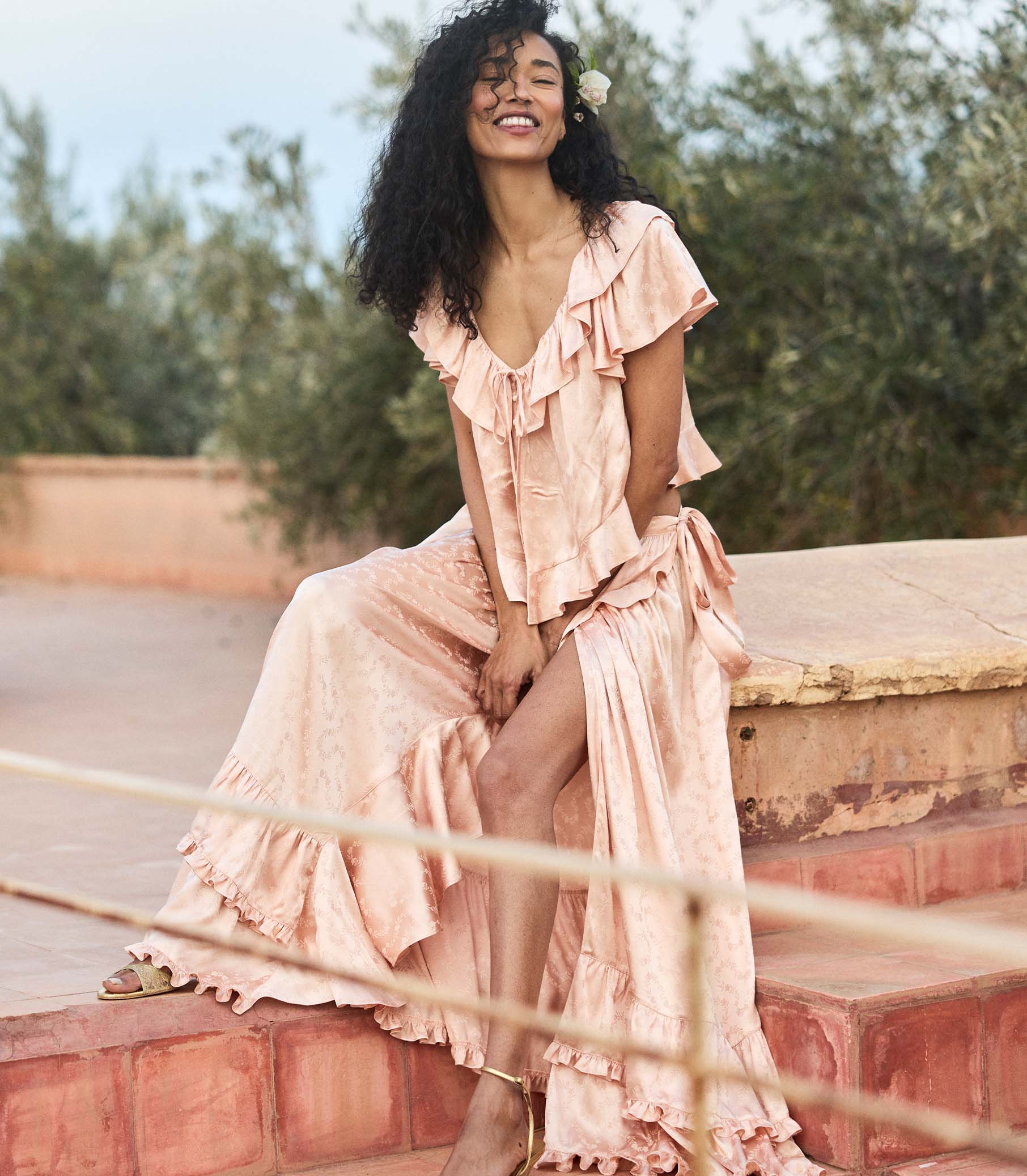 FIORENZA SKIRT -- PEACH SORBET - Image 5
