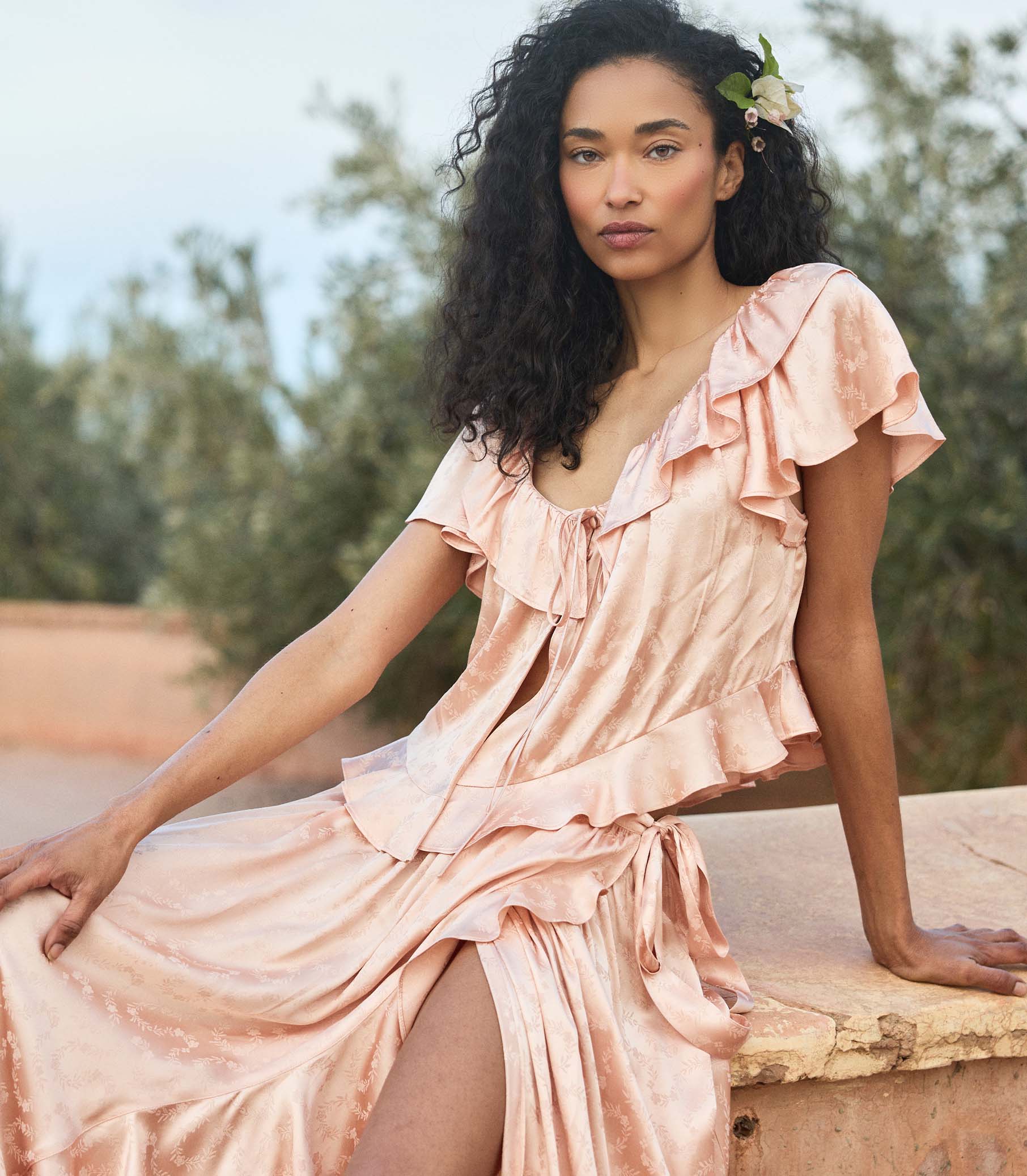 FLORIETTE TOP -- PEACH SORBET - Image 2