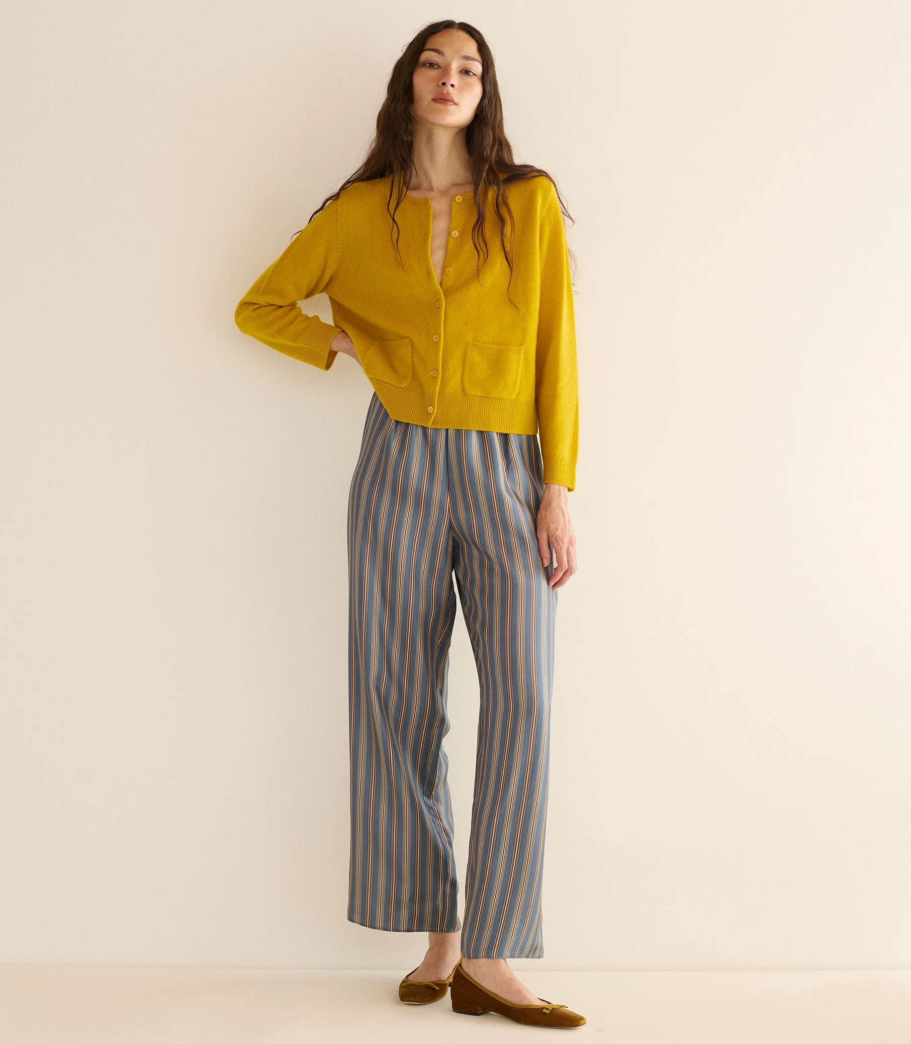 FREYA CASHMERE CARDIGAN -- CITRINE - Image 4