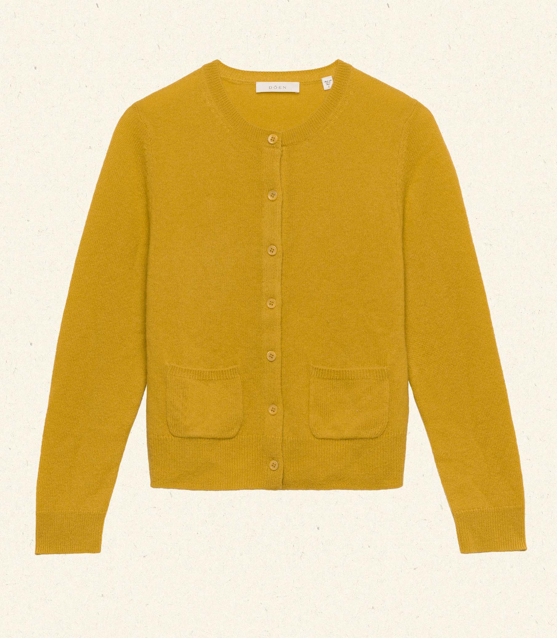 FREYA CASHMERE CARDIGAN -- CITRINE - Image 7