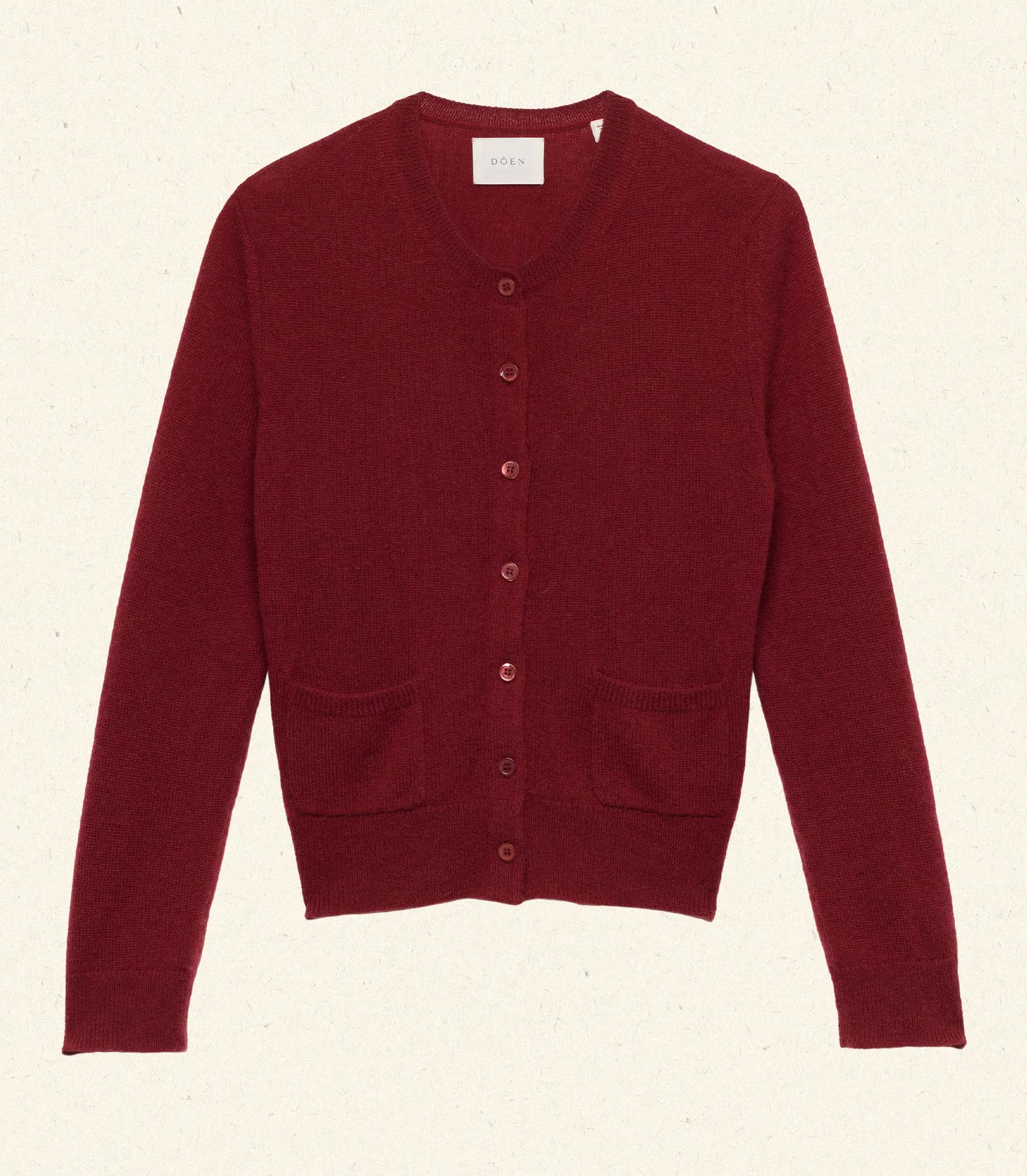 FREYA CASHMERE CARDIGAN -- MALBEC - Image 8