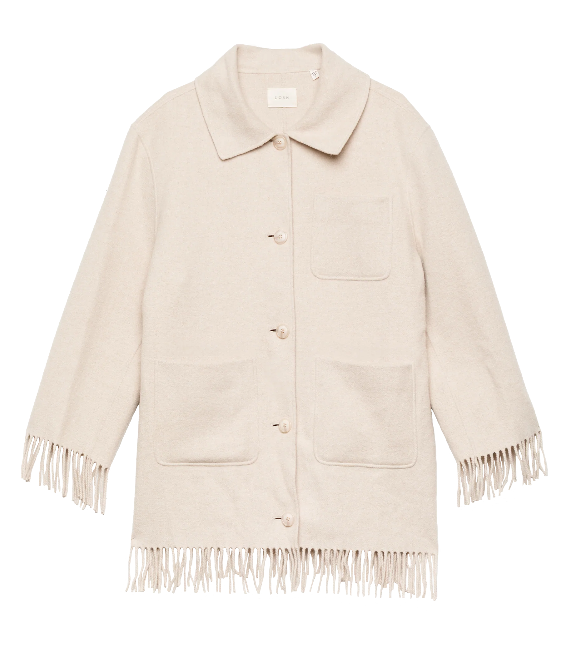 GERMAIN FRINGE COAT -- BUTTER CREAM - Image 11