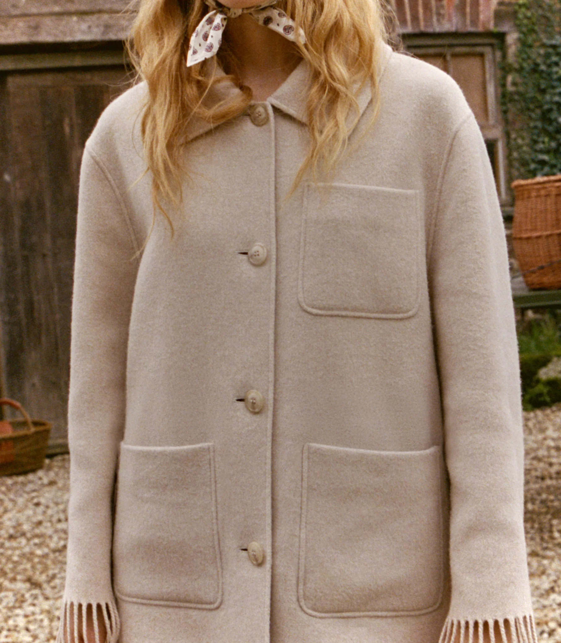 GERMAIN FRINGE COAT -- BUTTER CREAM - Image 9