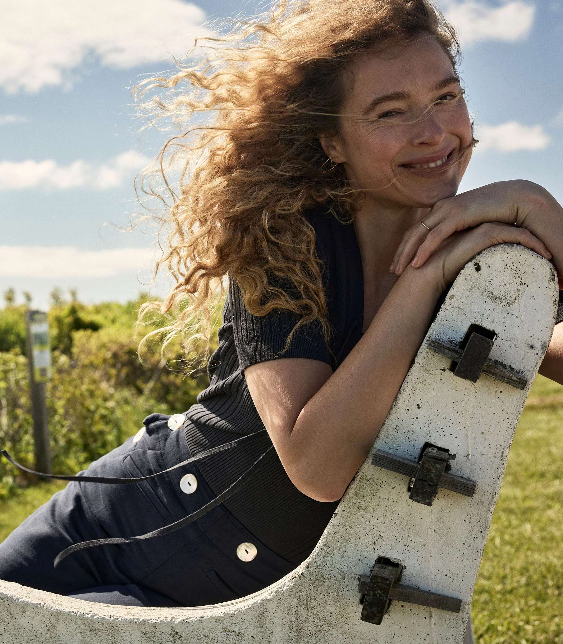 GLENNE PANT -- NAVY - Image 4