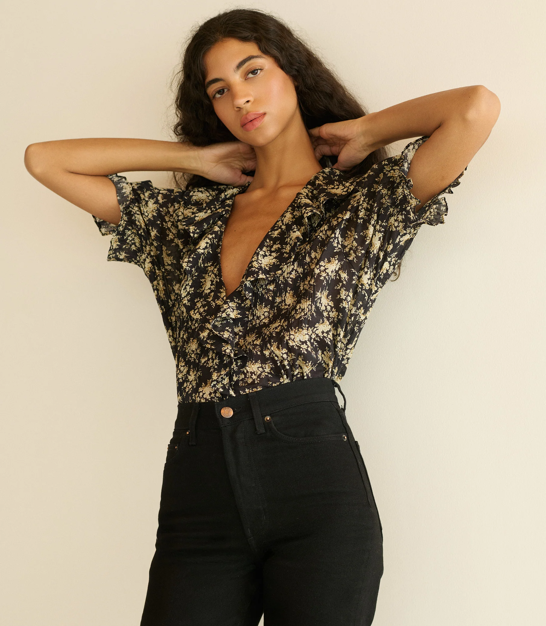 HENRI TOP -- NOIR ROSIER FLORAL - Image 2