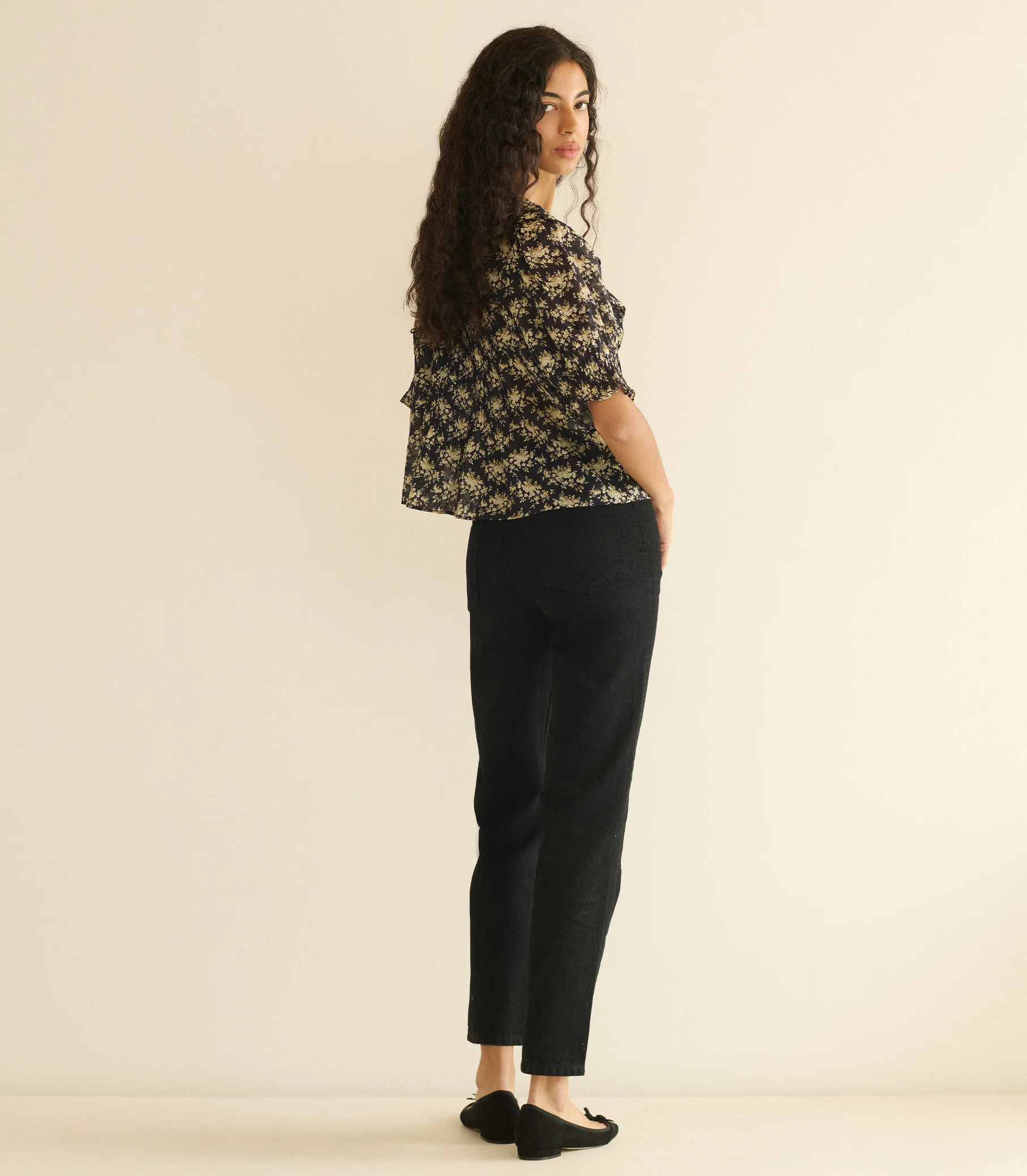 HENRI TOP -- NOIR ROSIER FLORAL - Image 5