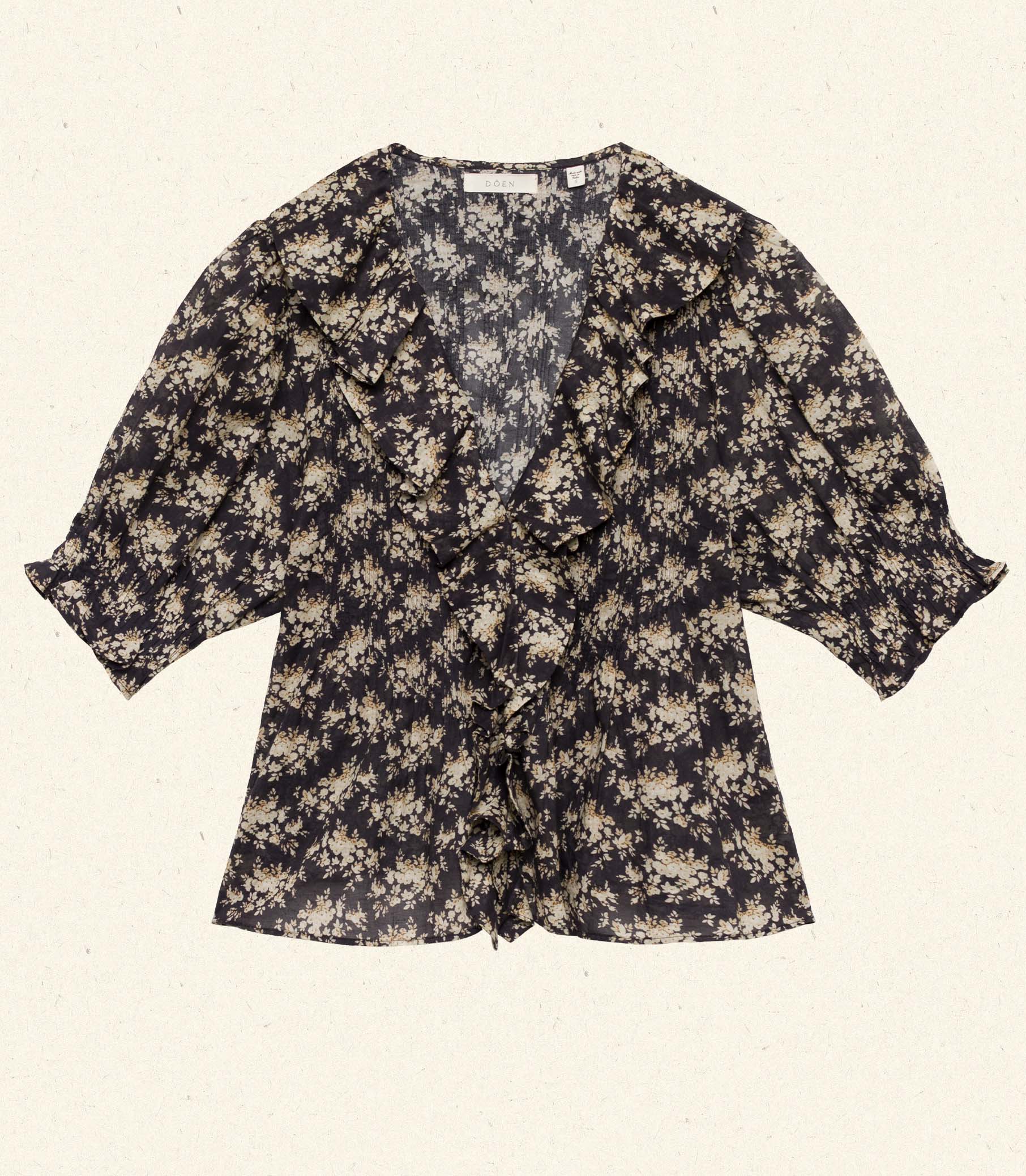 HENRI TOP -- NOIR ROSIER FLORAL - Image 8