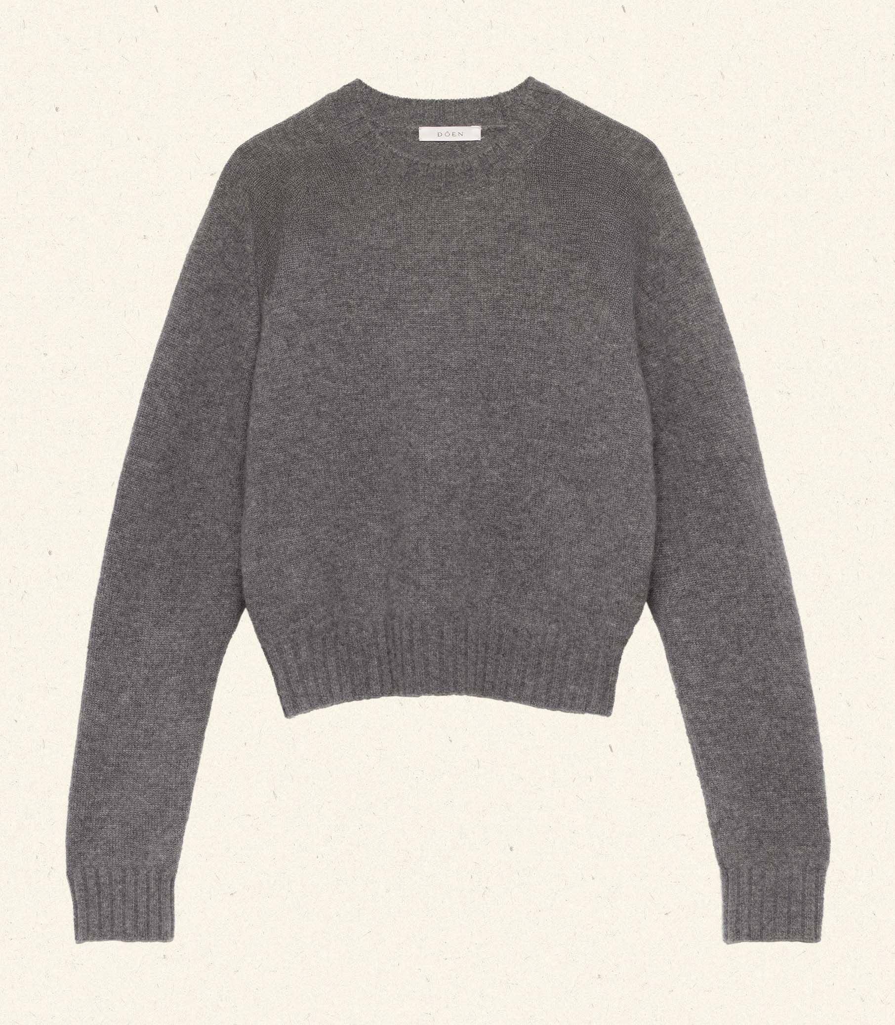 HUETTE CASHMERE SWEATER -- CHARCOAL - Image 5