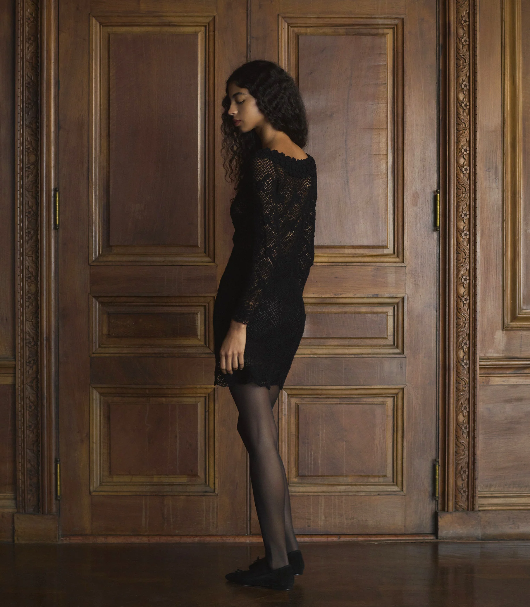 HYACINTHE DRESS -- BLACK - Image 5