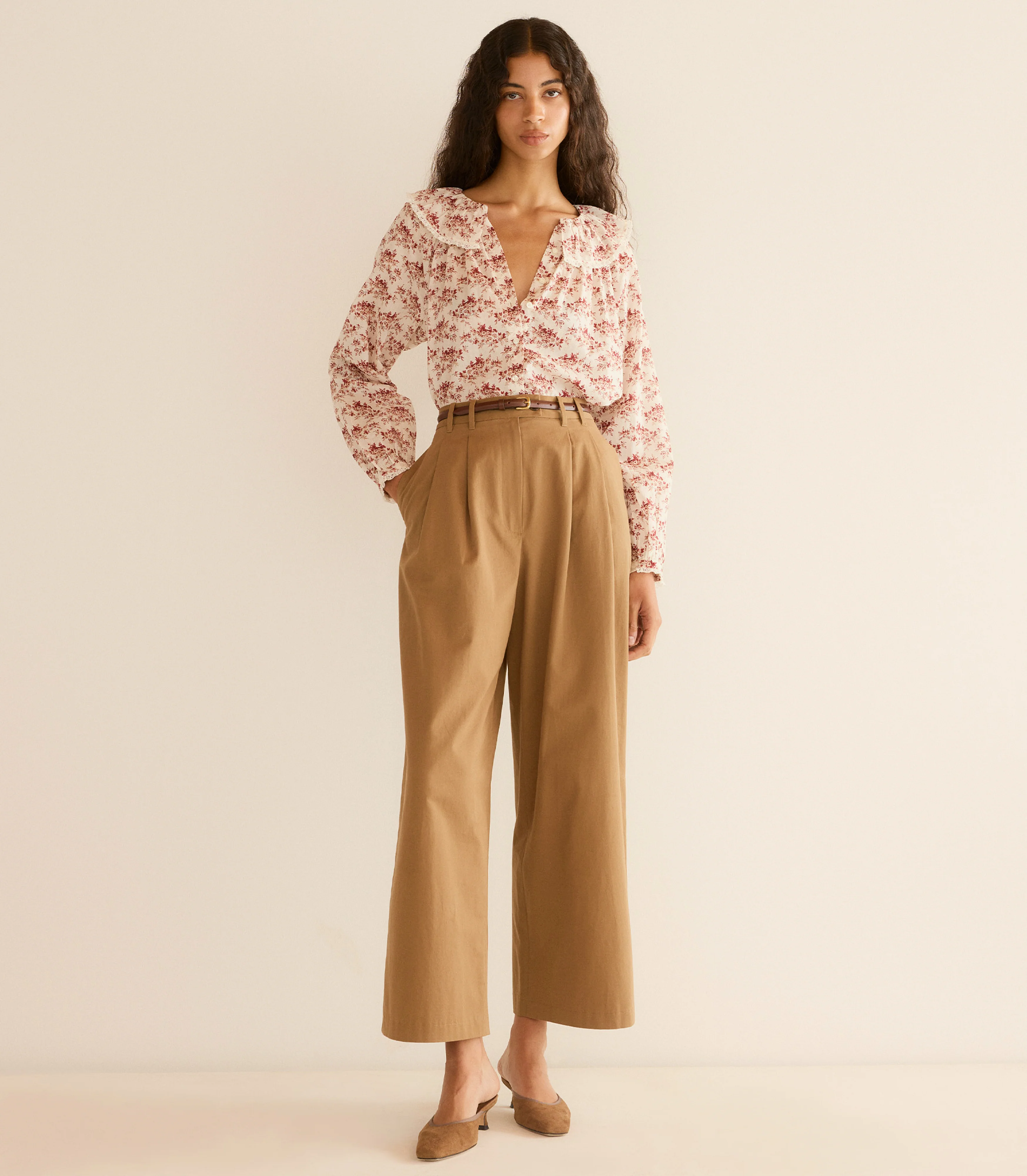 JEAN TOP -- IVORY ROSIER FLORAL - Image 2