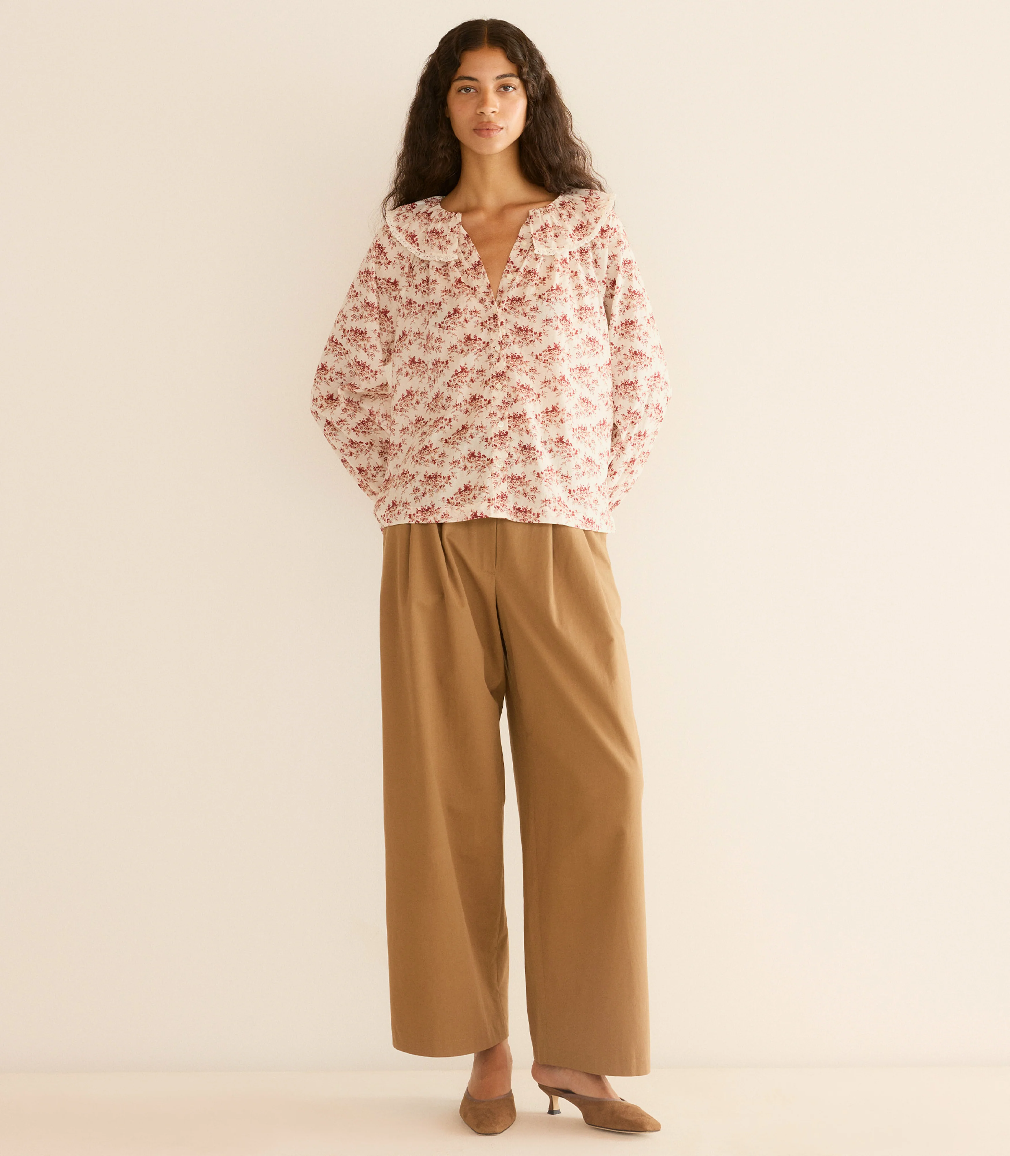 JEAN TOP -- IVORY ROSIER FLORAL - Image 3
