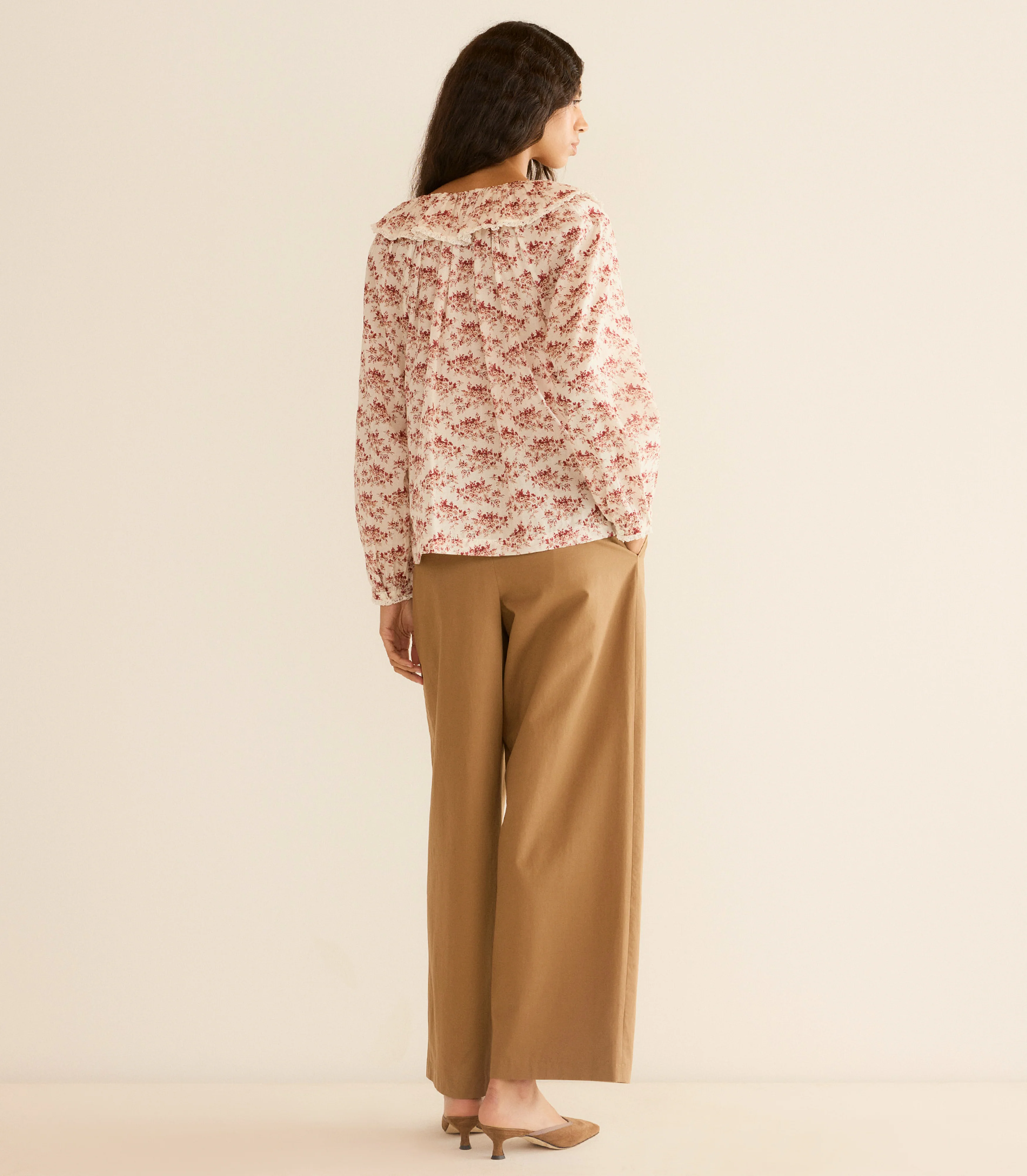 JEAN TOP -- IVORY ROSIER FLORAL - Image 4