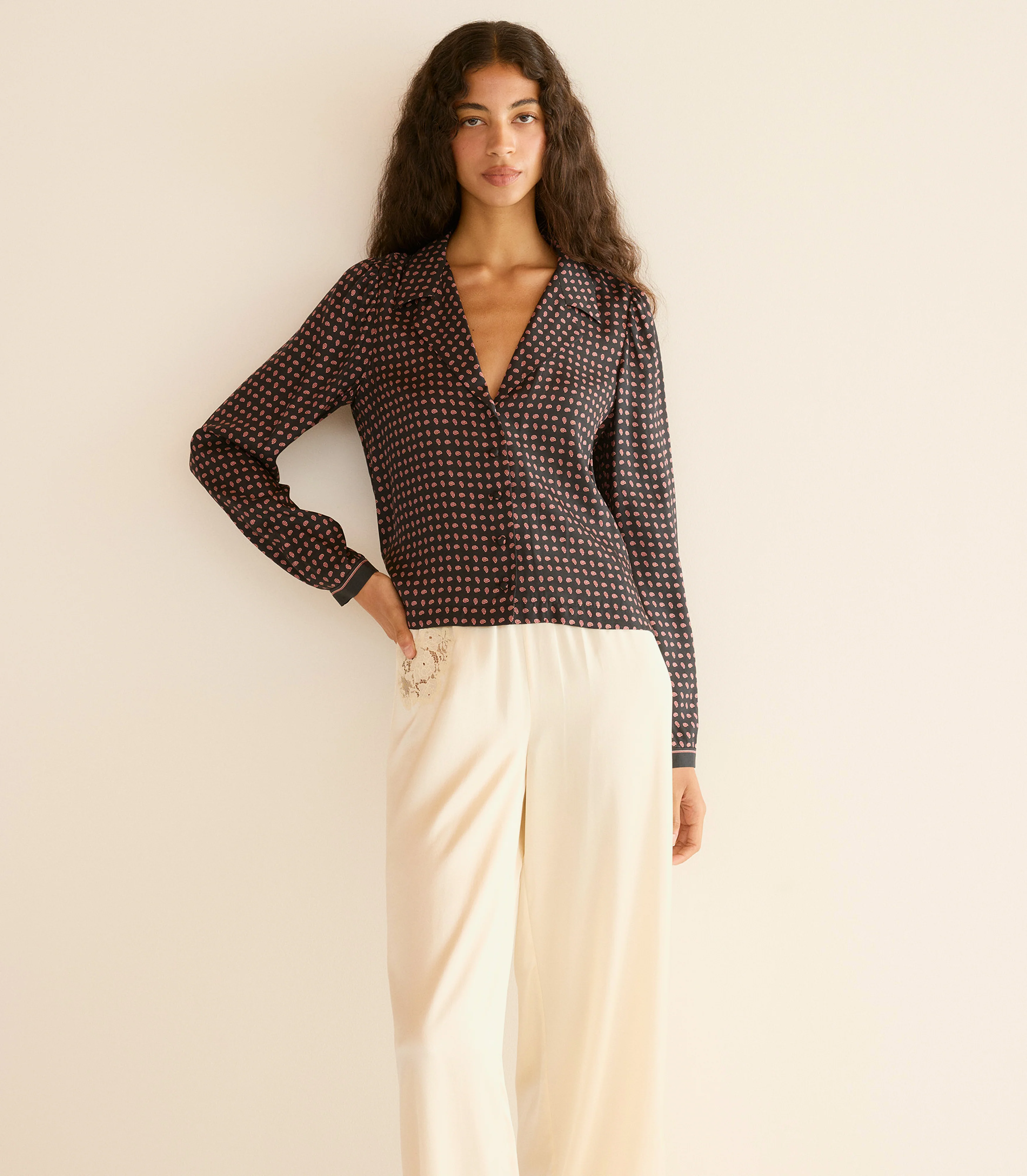 JULIANA TOP -- CARDINALE FOULARD