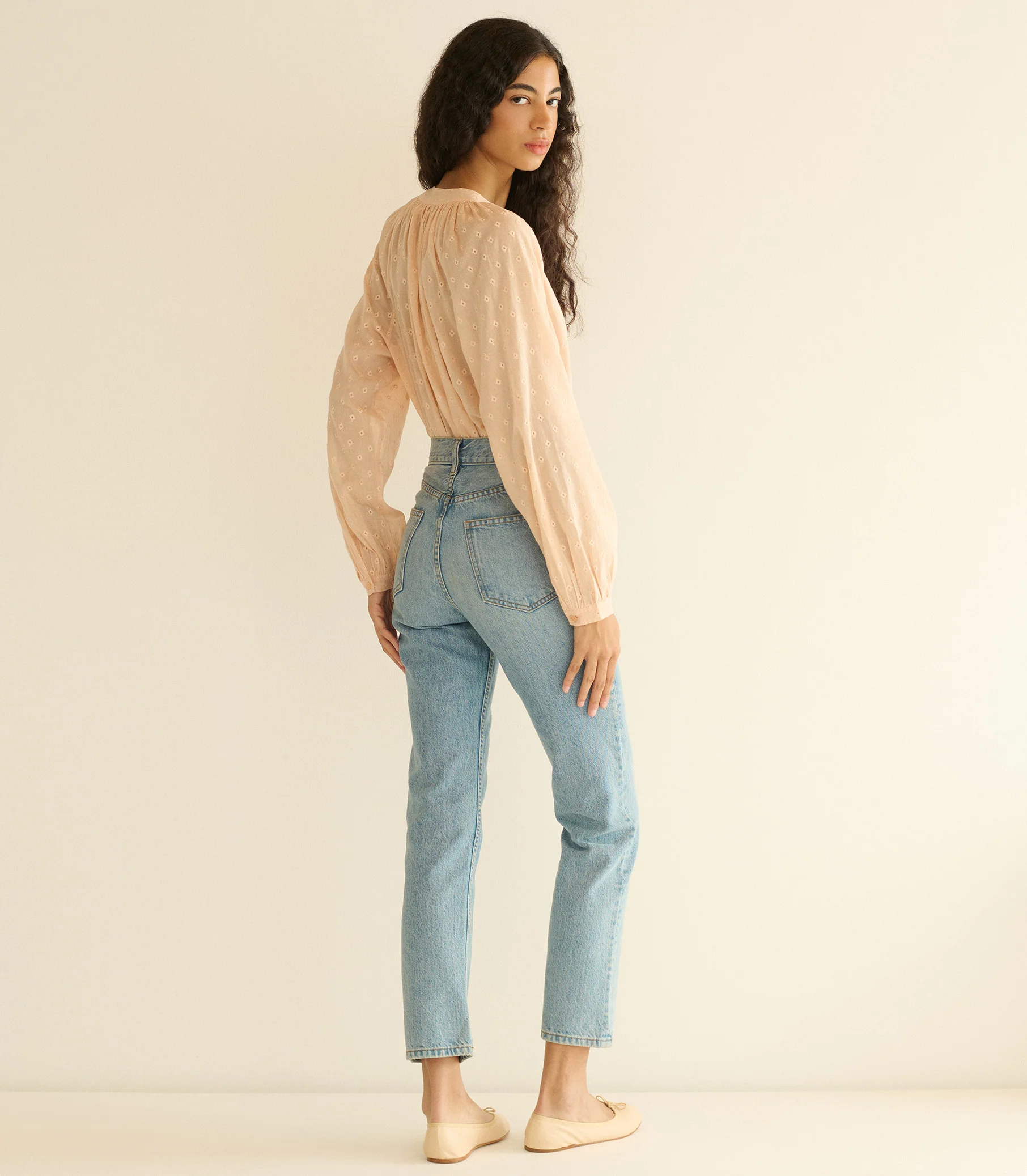 JULIENNE TOP -- PEACH SORBET MARSEILLE EMBROIDERY - Image 7