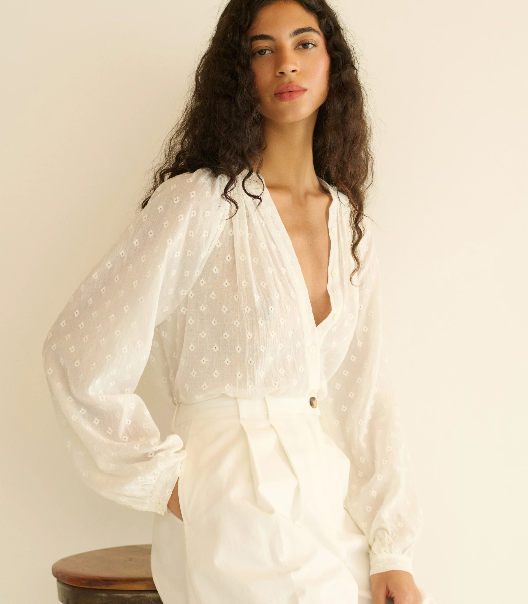 JULIENNE TOP -- SALT MARSEILLE EMBROIDERY - Image 2
