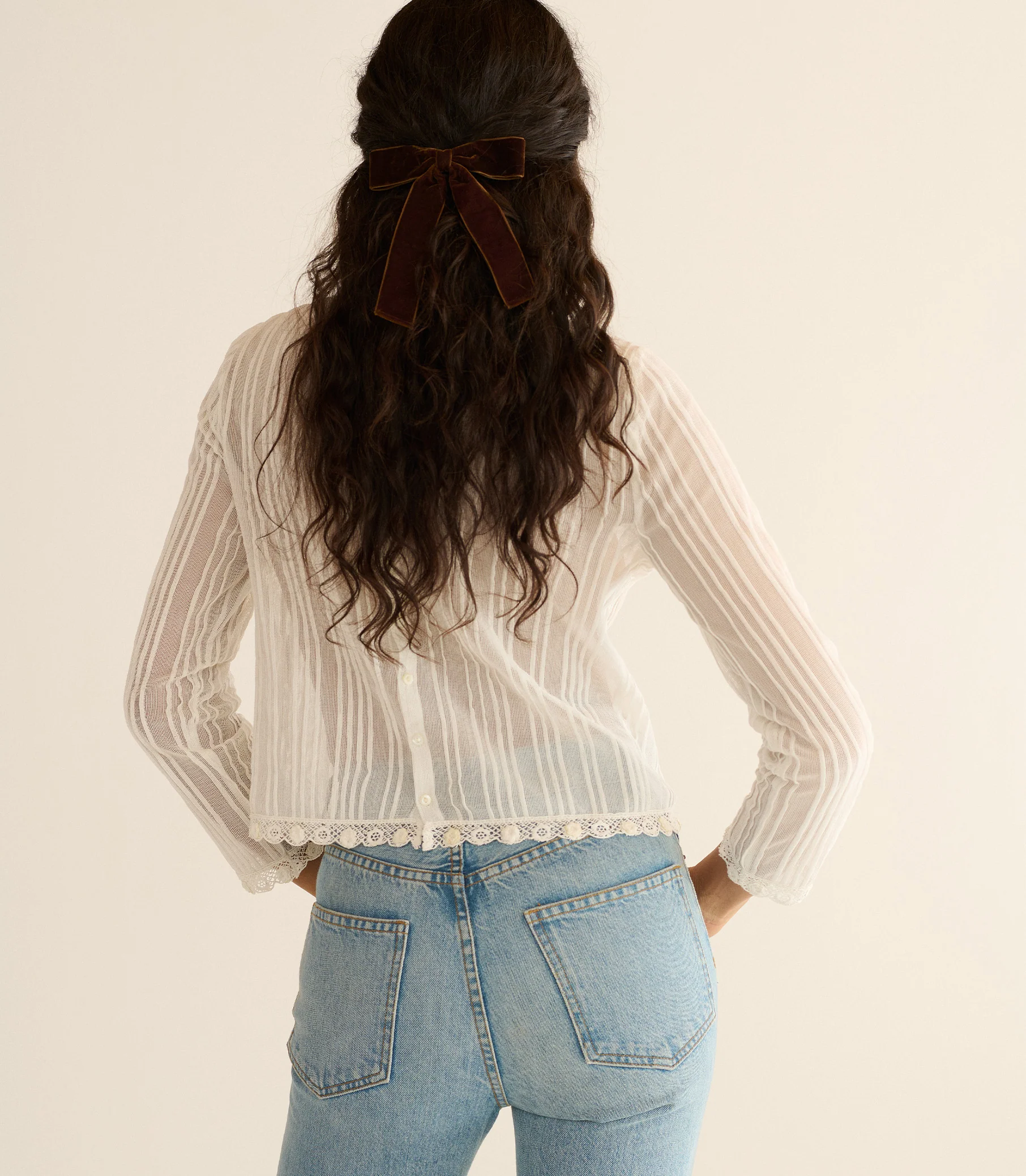 LALA BOW BARRETTE -- CHOCOLATE VELVET