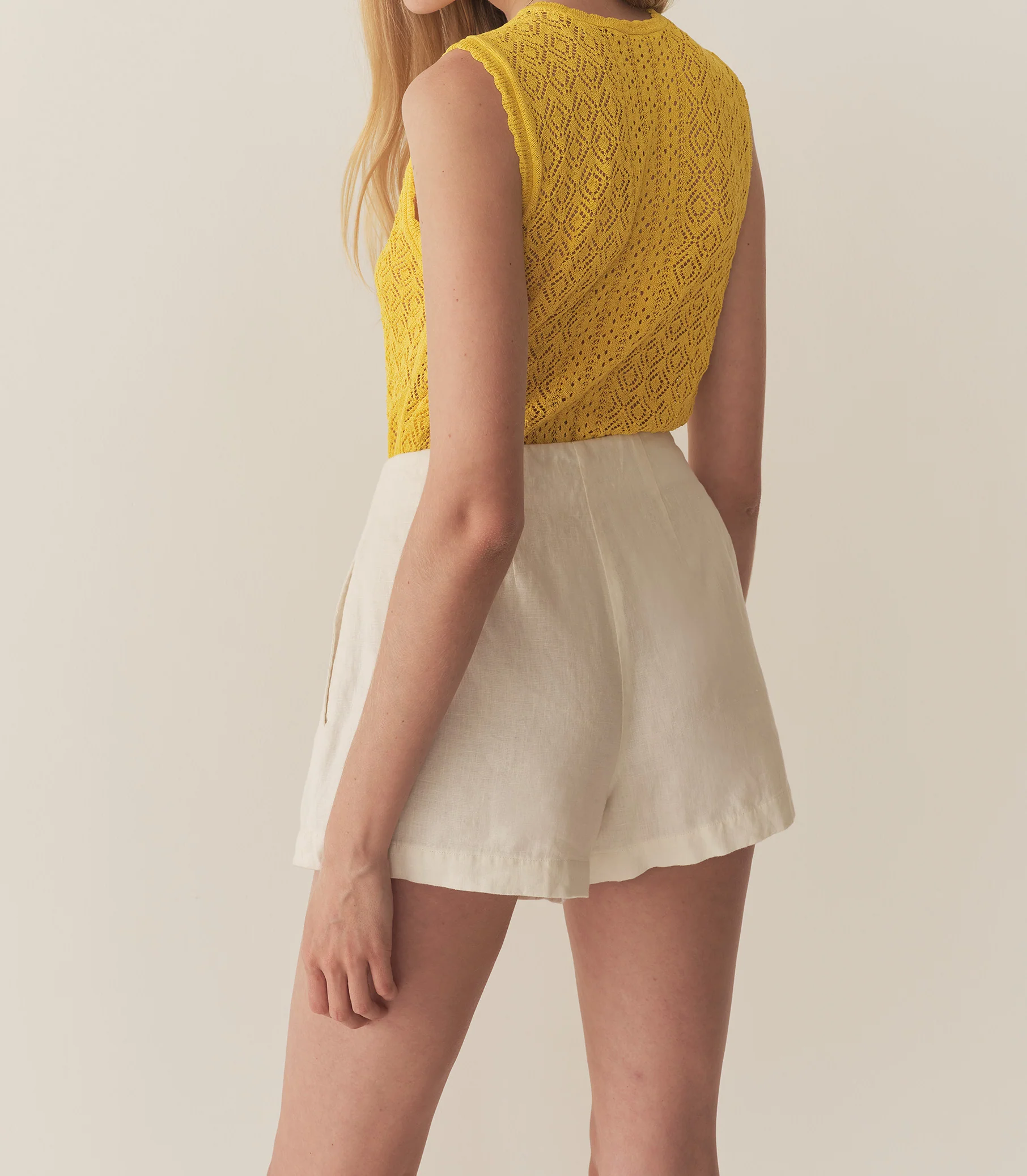 LARUE LINEN SHORT -- SALT - Image 5