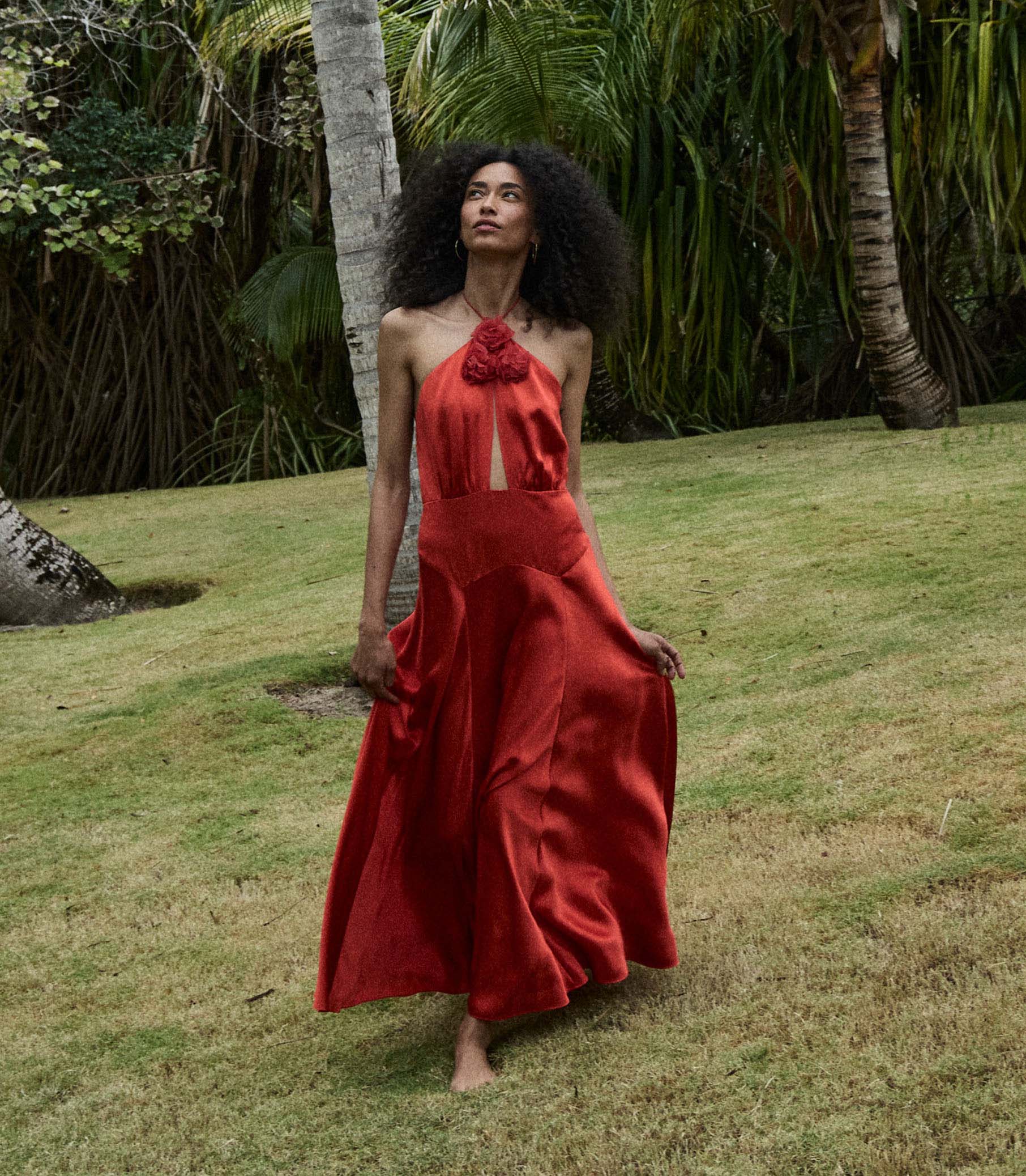 LILAIA DRESS -- FIERY CORAL - Image 2