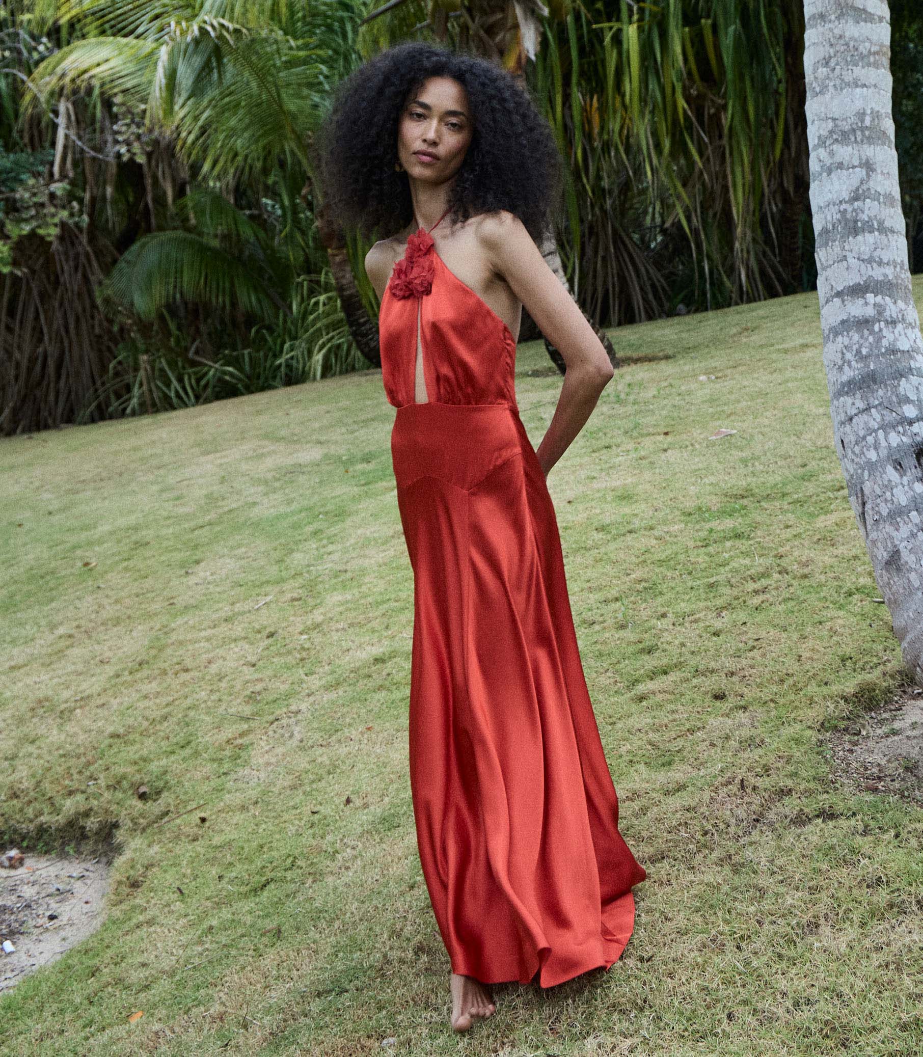 LILAIA DRESS -- FIERY CORAL - Image 4