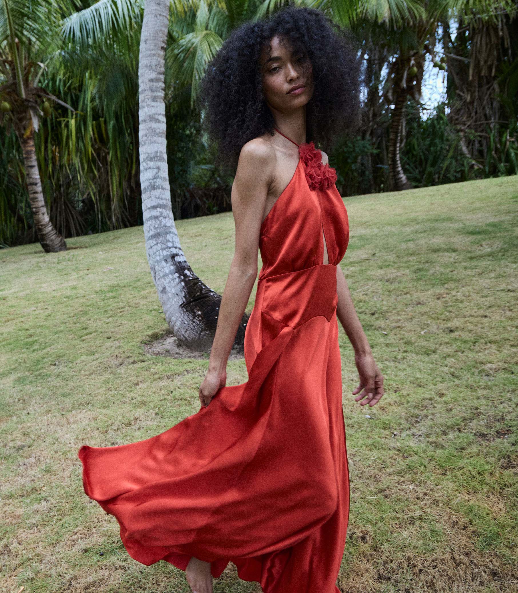 LILAIA DRESS -- FIERY CORAL - Image 5