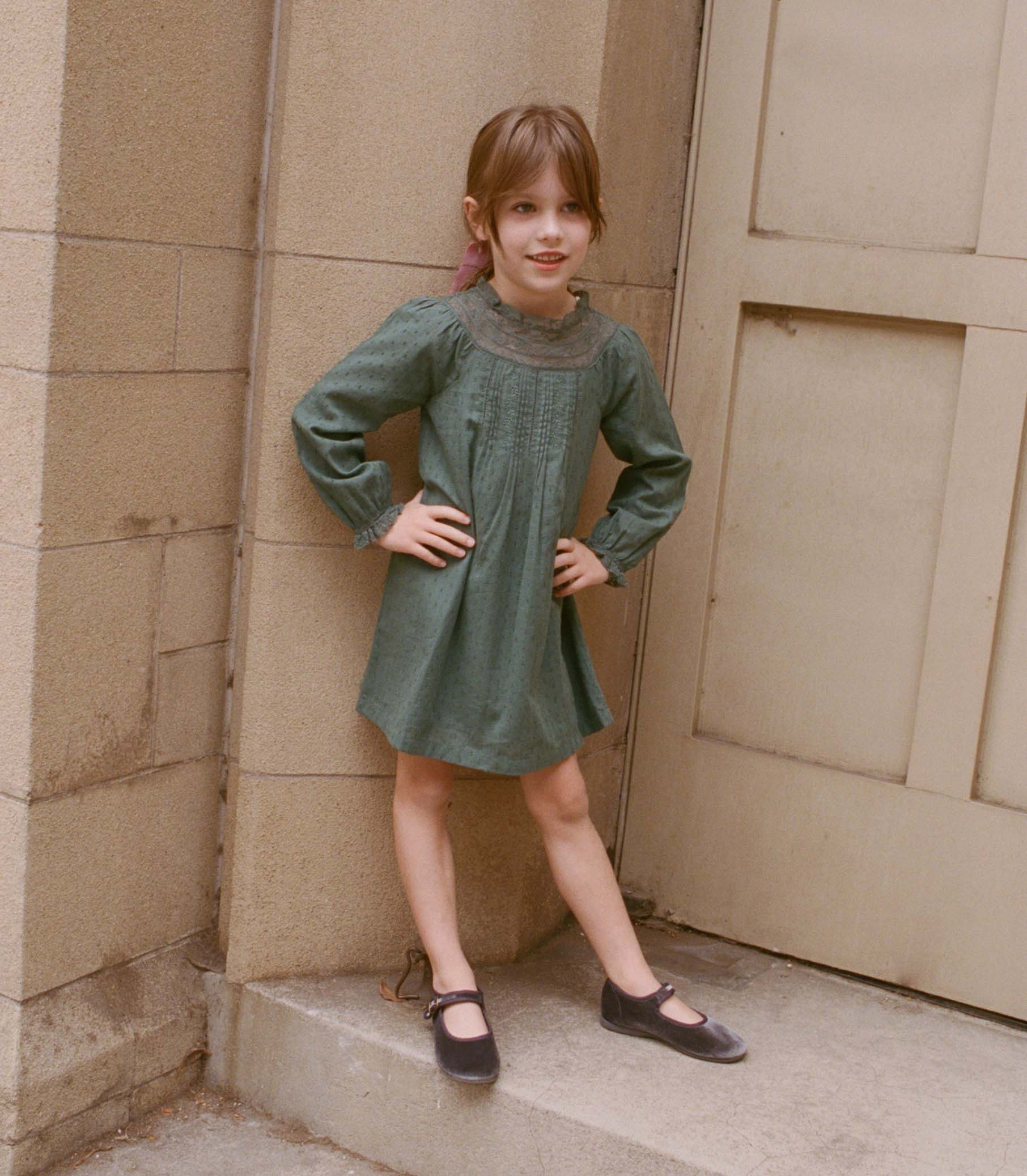 LILIA DRESS -- DUSTY PINE