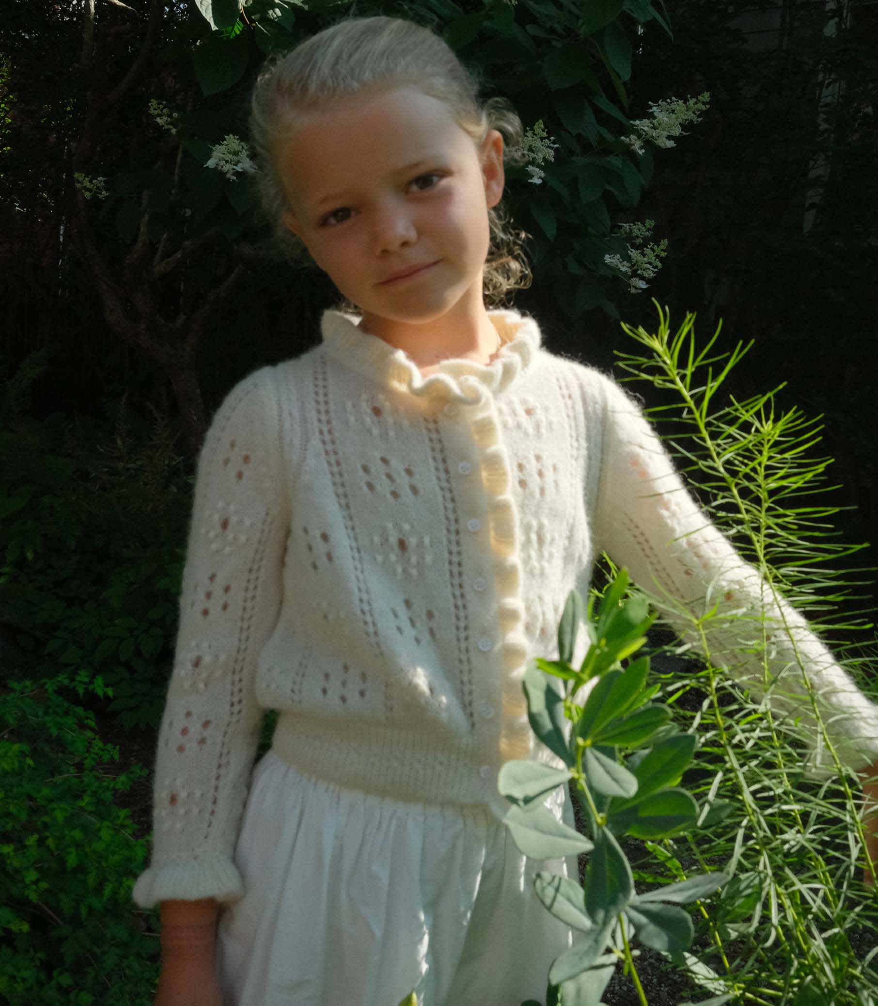 LITTLE CLAUDIE CARDIGAN -- IVORY - Image 4