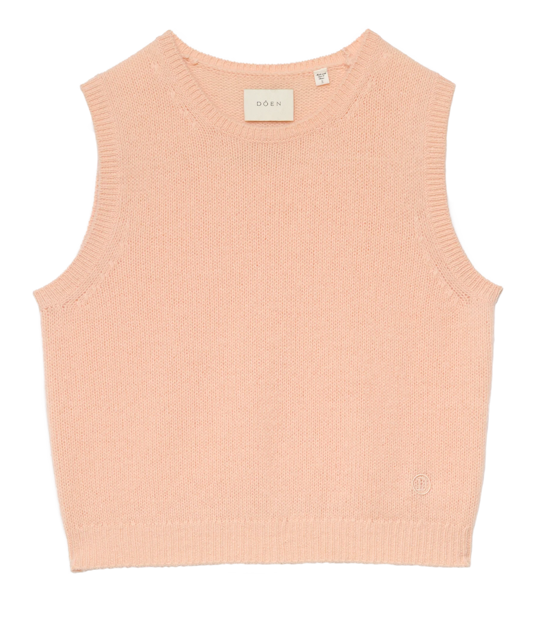 LOUDEN CASHMERE TOP -- LIGHT PEACH SORBET - Image 6