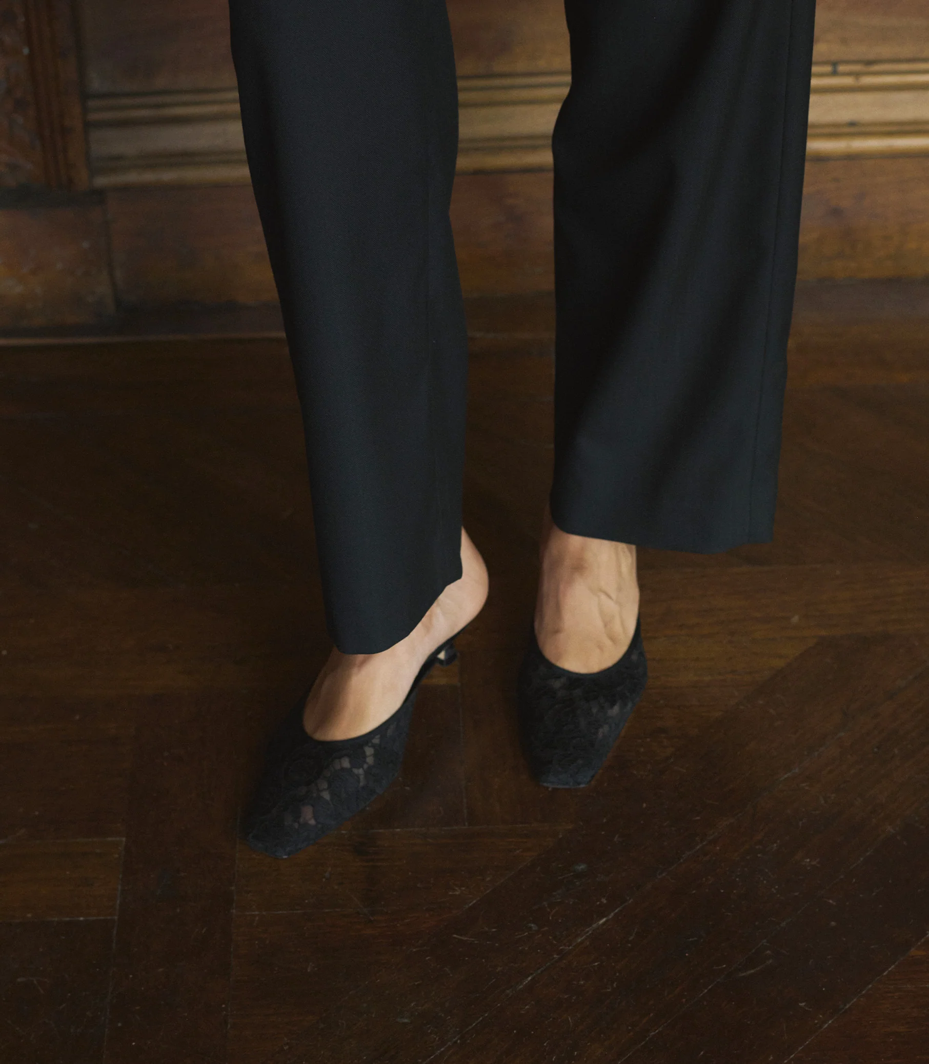 LUMA HEEL -- BLACK LACE - Image 2