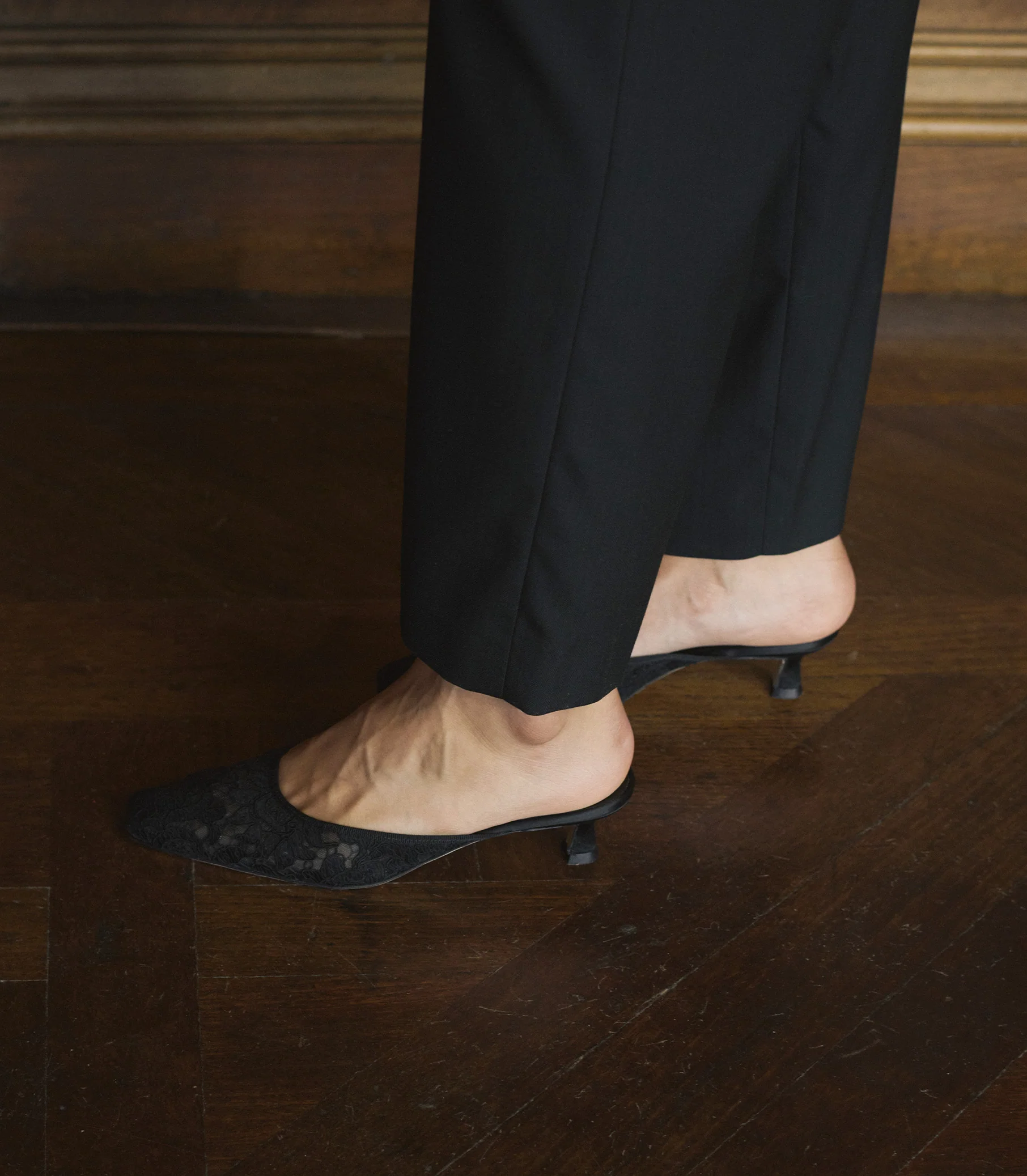 LUMA HEEL -- BLACK LACE - Image 3