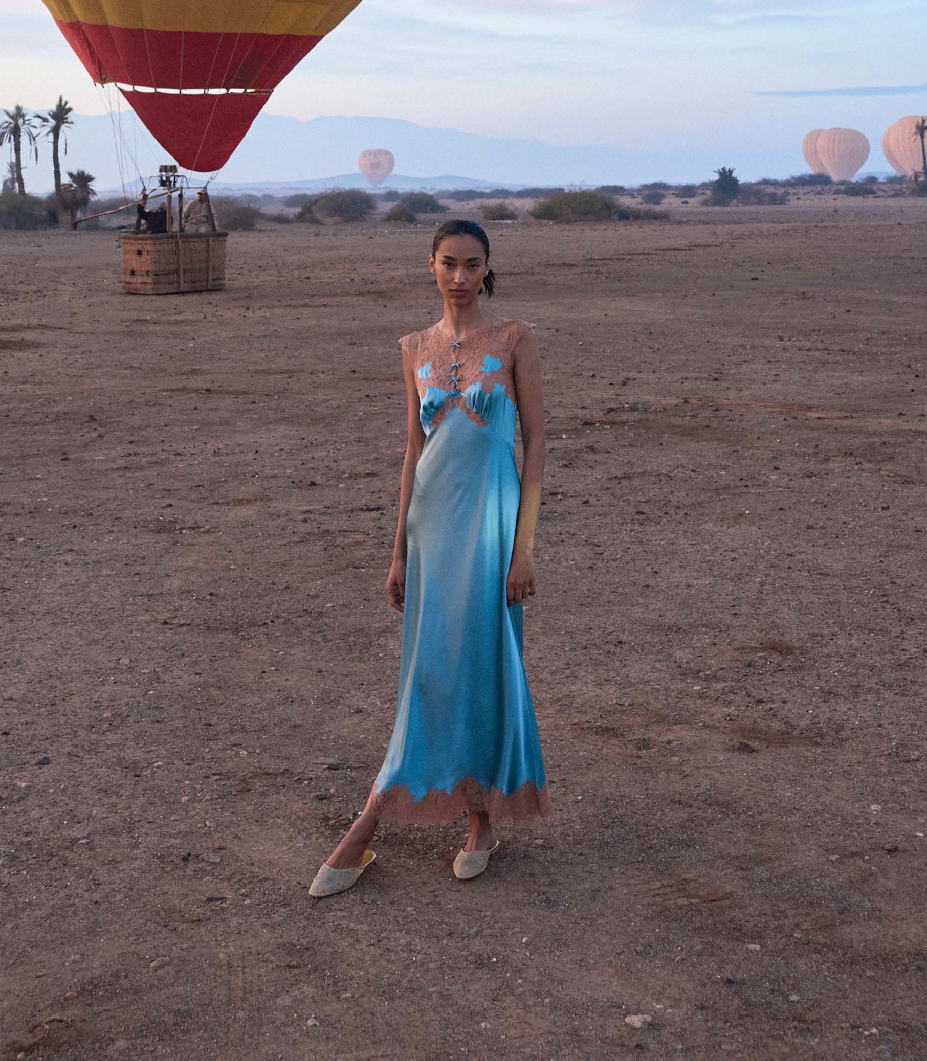 MARCELLE DRESS -- DEEP AQUAMARINE - Image 2