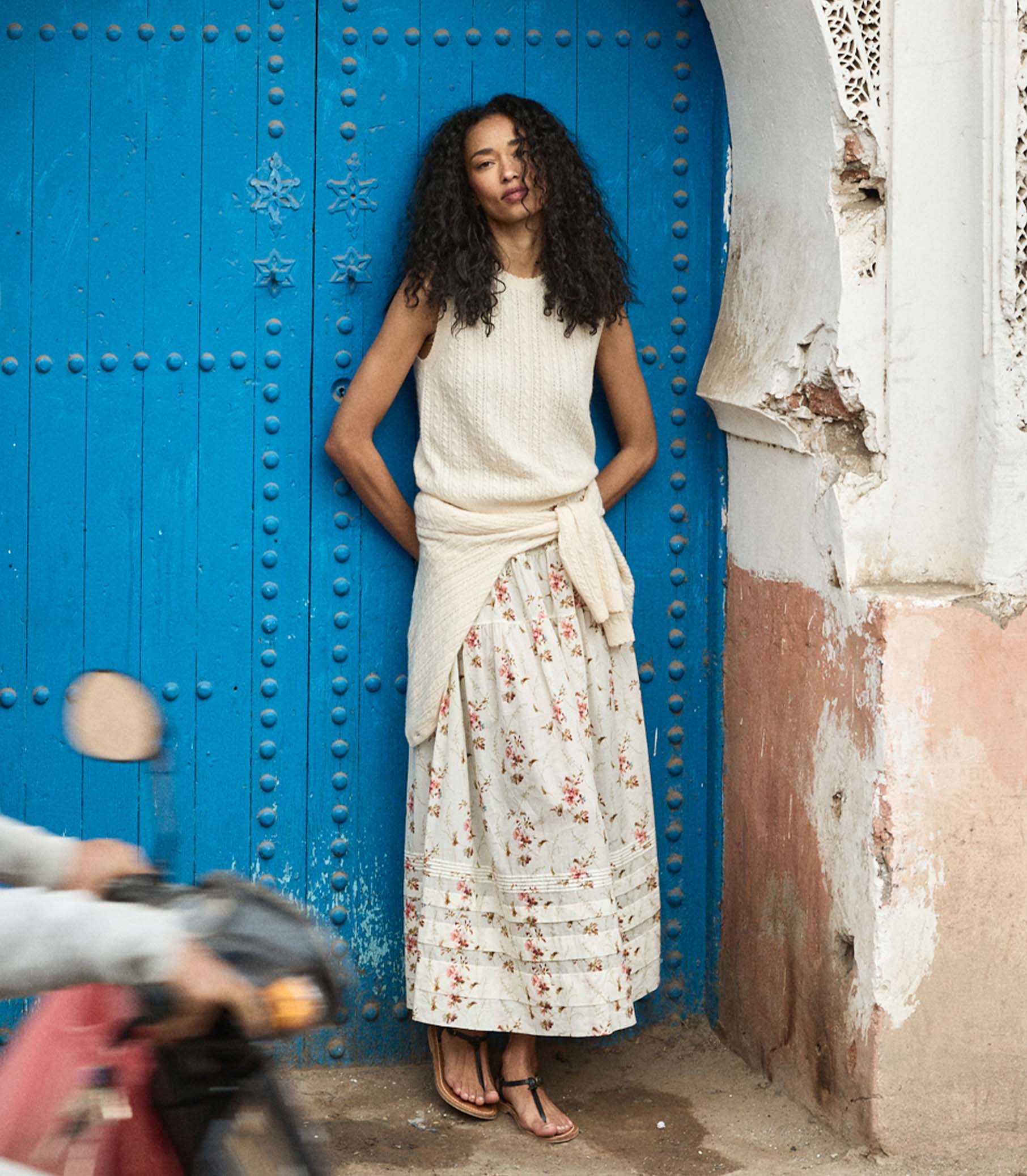 MARIE SKIRT -- BLANC PRAIRIE ROSE - Image 2
