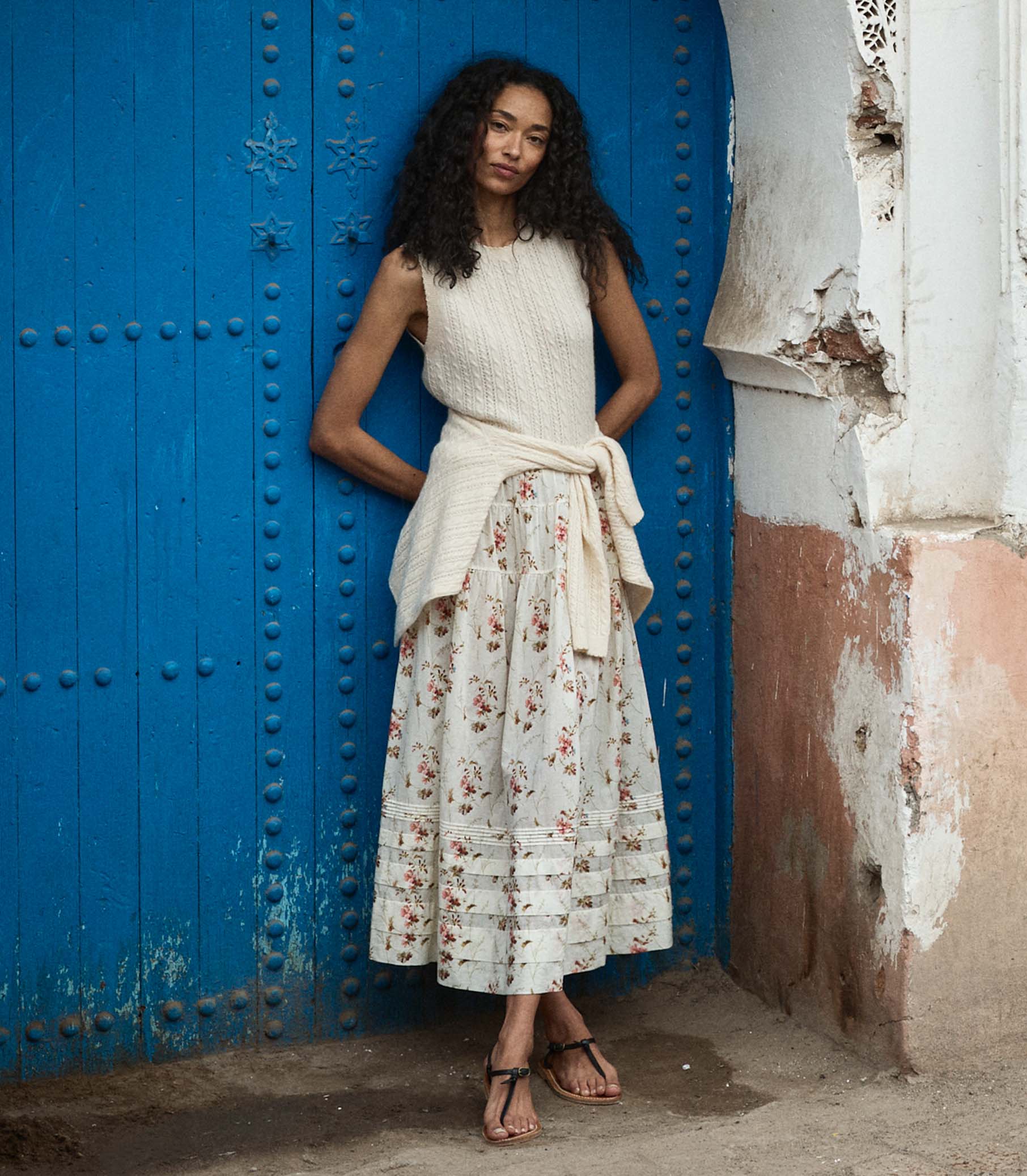 MARIE SKIRT -- BLANC PRAIRIE ROSE - Image 5