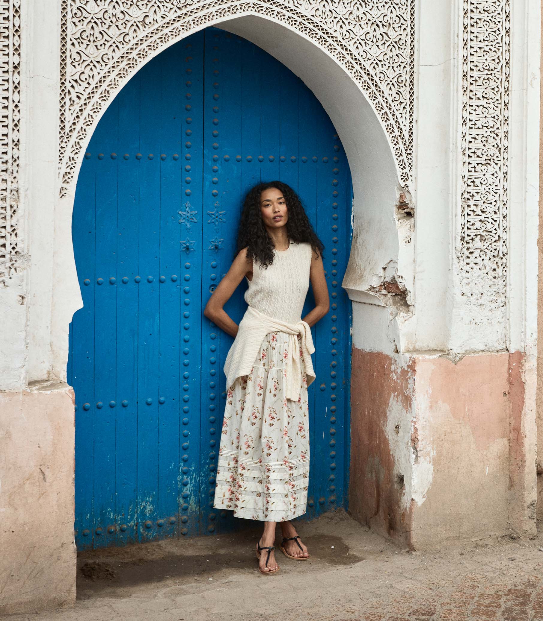 MARIE SKIRT -- BLANC PRAIRIE ROSE - Image 7