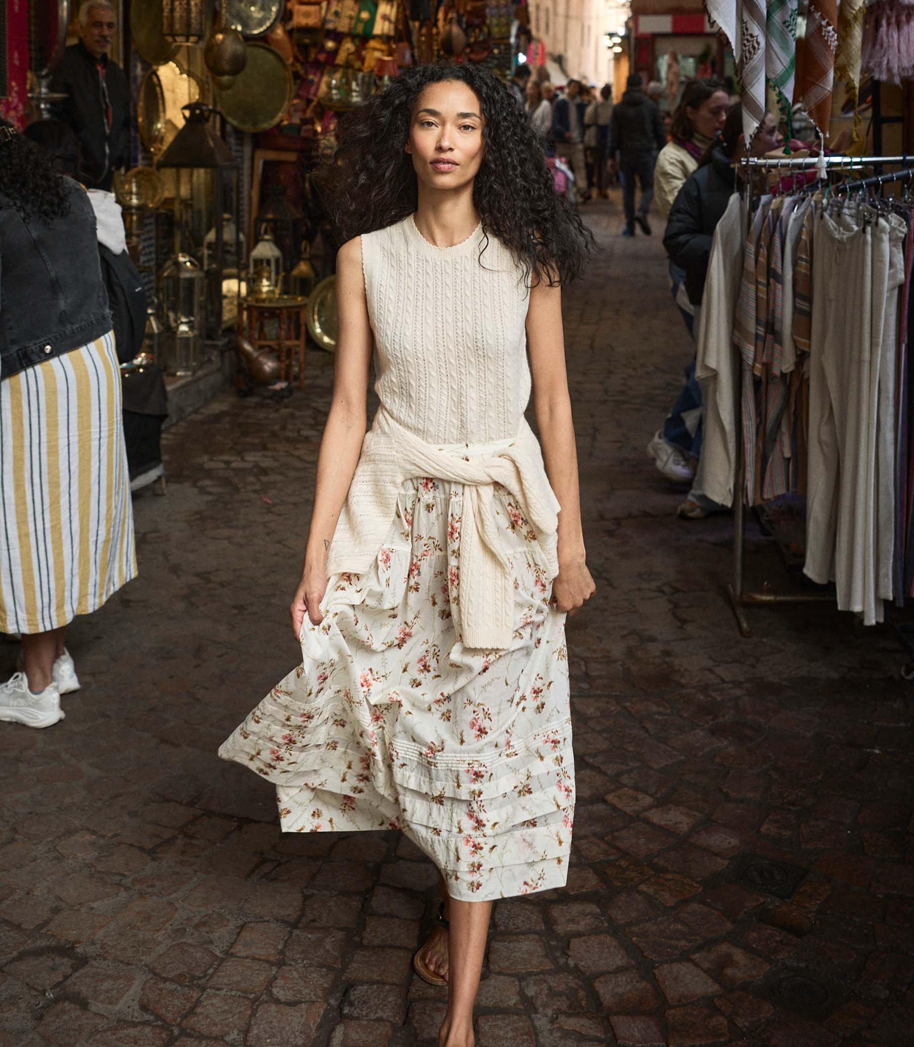 MARIE SKIRT -- BLANC PRAIRIE ROSE - Image 8