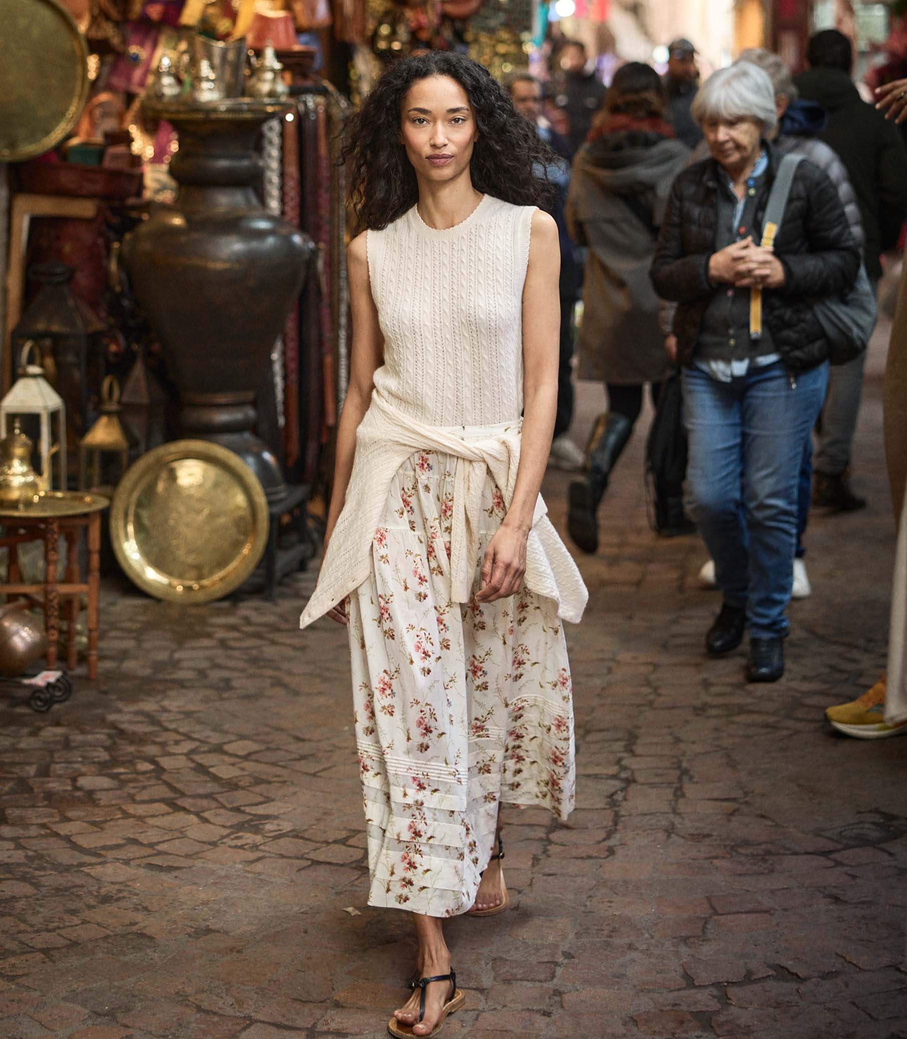 MARIE SKIRT -- BLANC PRAIRIE ROSE - Image 9
